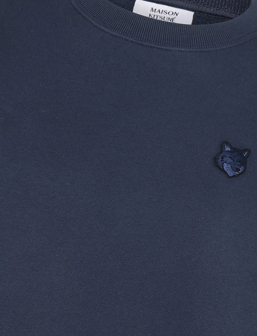 Maison Kitsune - BOLD FOX HEAD PATCH COMFORT SWEATSHIRT - sweatshirts - ink blue - 5