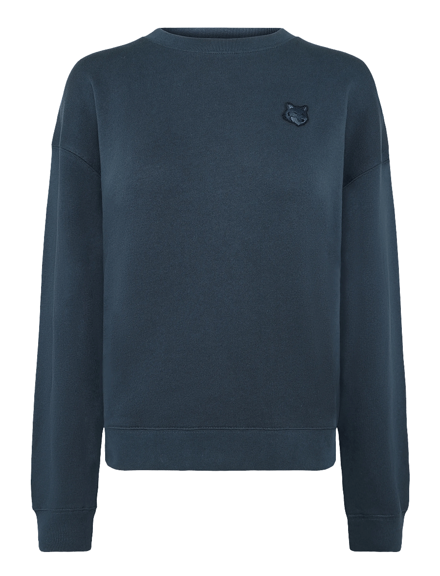 Maison Kitsune - BOLD FOX HEAD PATCH COMFORT SWEATSHIRT - sweatshirts - ink blue - 1
