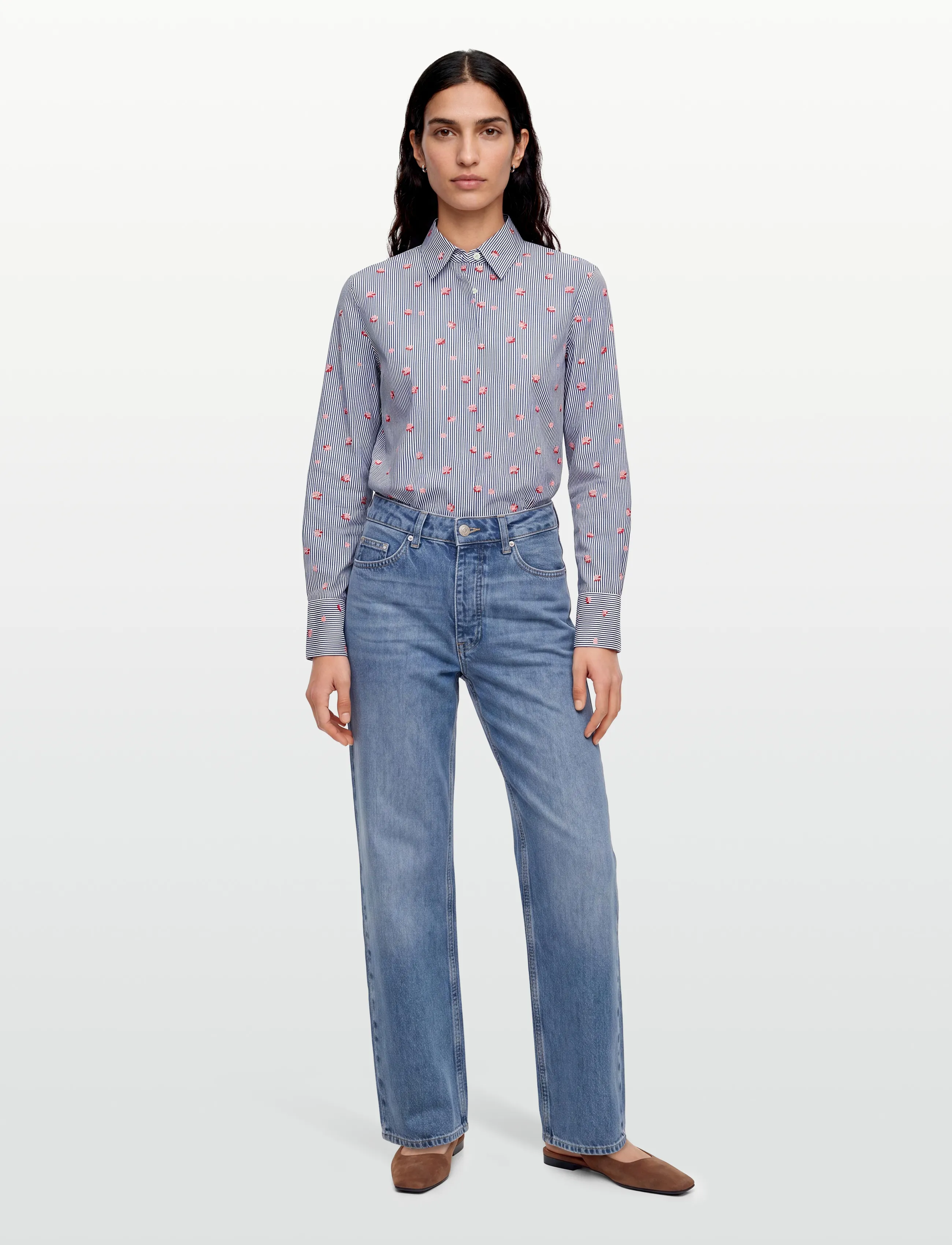 Maison Kitsune ENGINEERED SHIRT - Blouses & Shirts - BLACK DESIGN / black