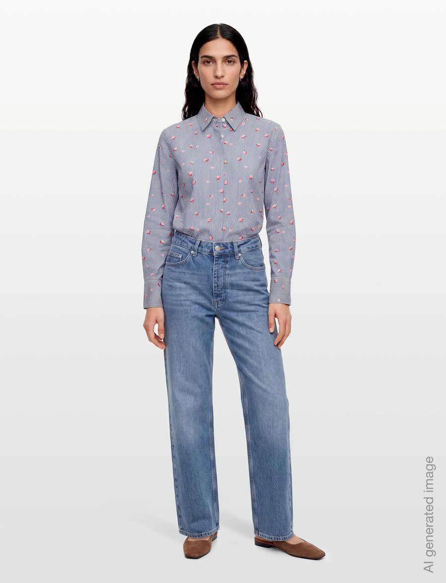 Maison Kitsune - ENGINEERED SHIRT - langärmlige hemden - black design - 0