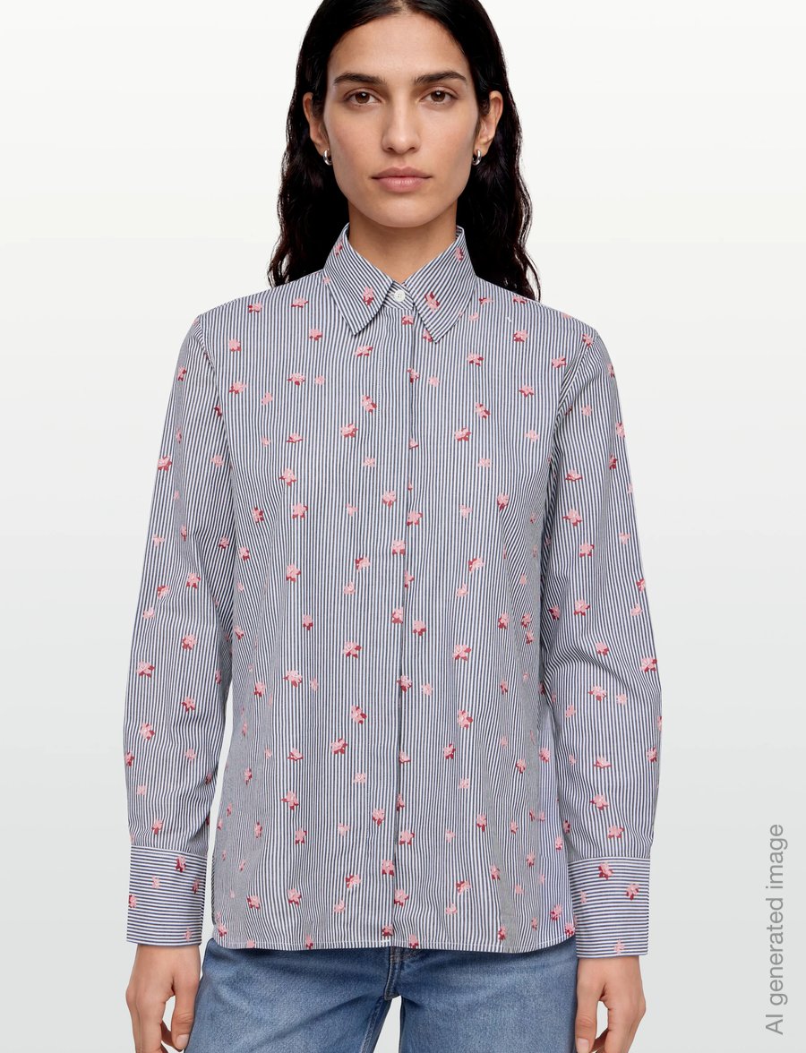 Maison Kitsune - ENGINEERED SHIRT - langärmlige hemden - black design - 3