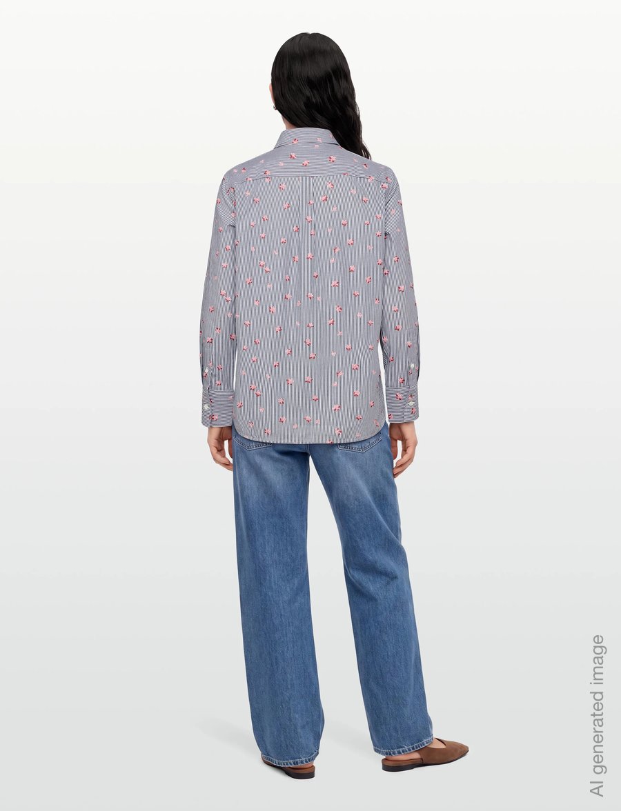 Maison Kitsune - ENGINEERED SHIRT - langärmlige hemden - black design - 4
