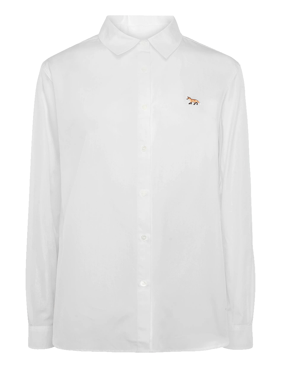 Maison Kitsune - BABY FOX CLASSIC SHIRT - pikkade varrukatega särgid - white - 1