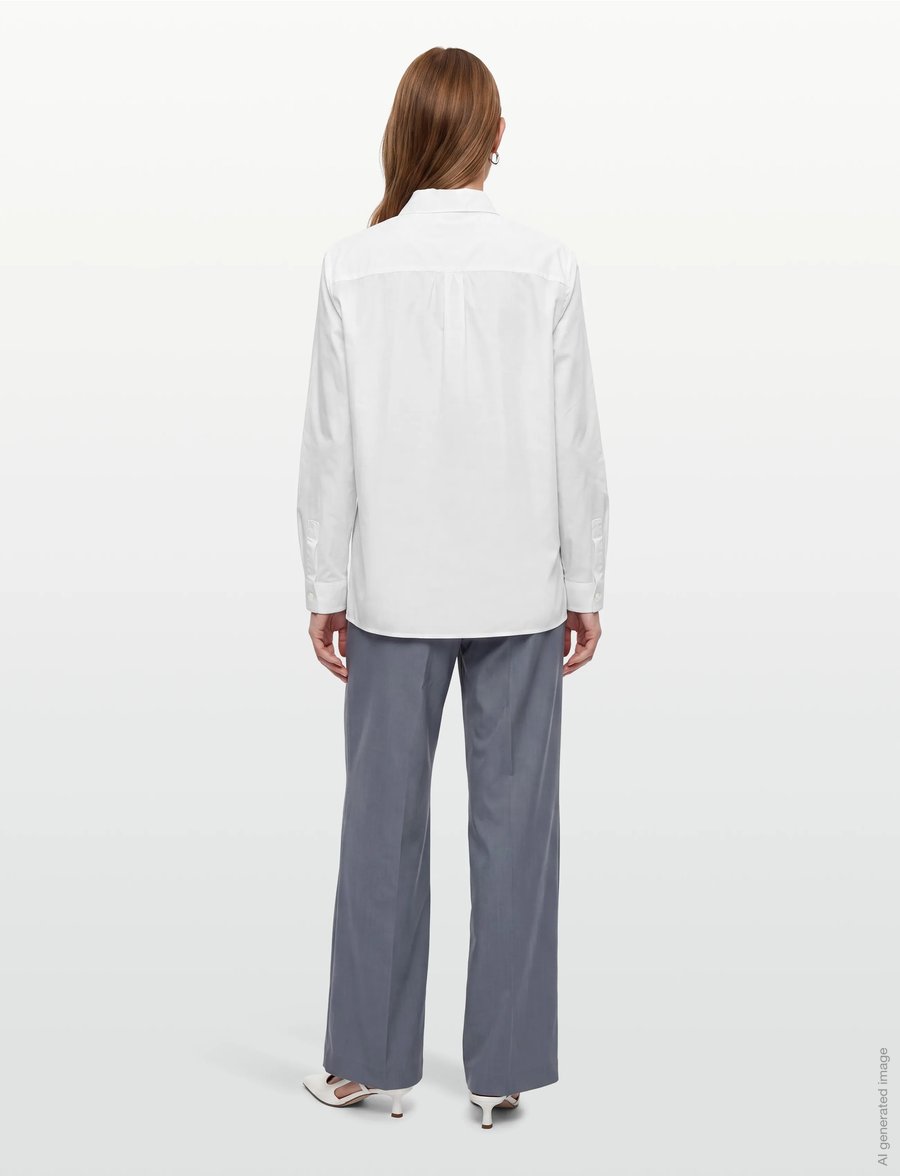 Maison Kitsune - BABY FOX CLASSIC SHIRT - pikkade varrukatega särgid - white - 4