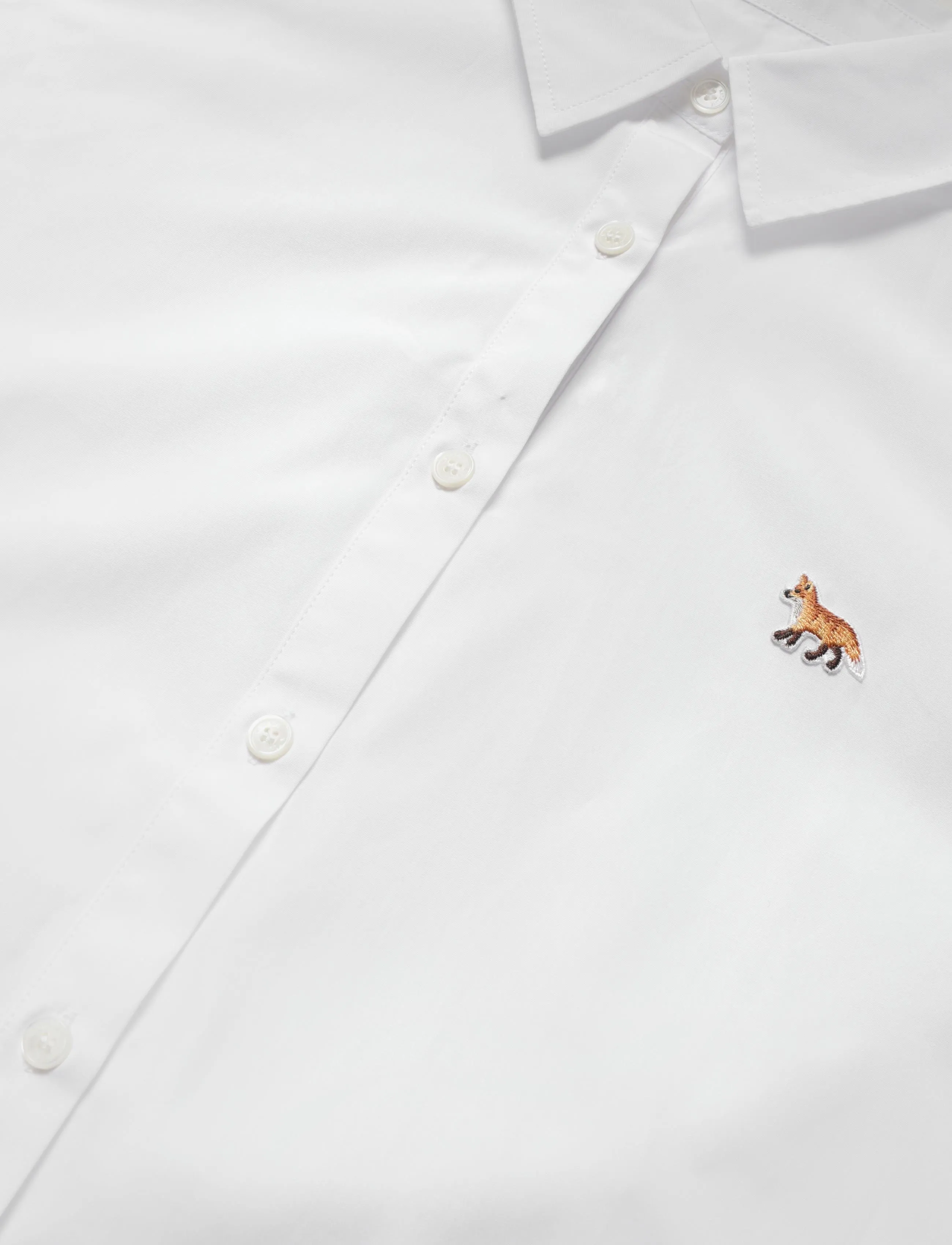 Maison Kitsune - BABY FOX CLASSIC SHIRT - pikkade varrukatega särgid - white - 5