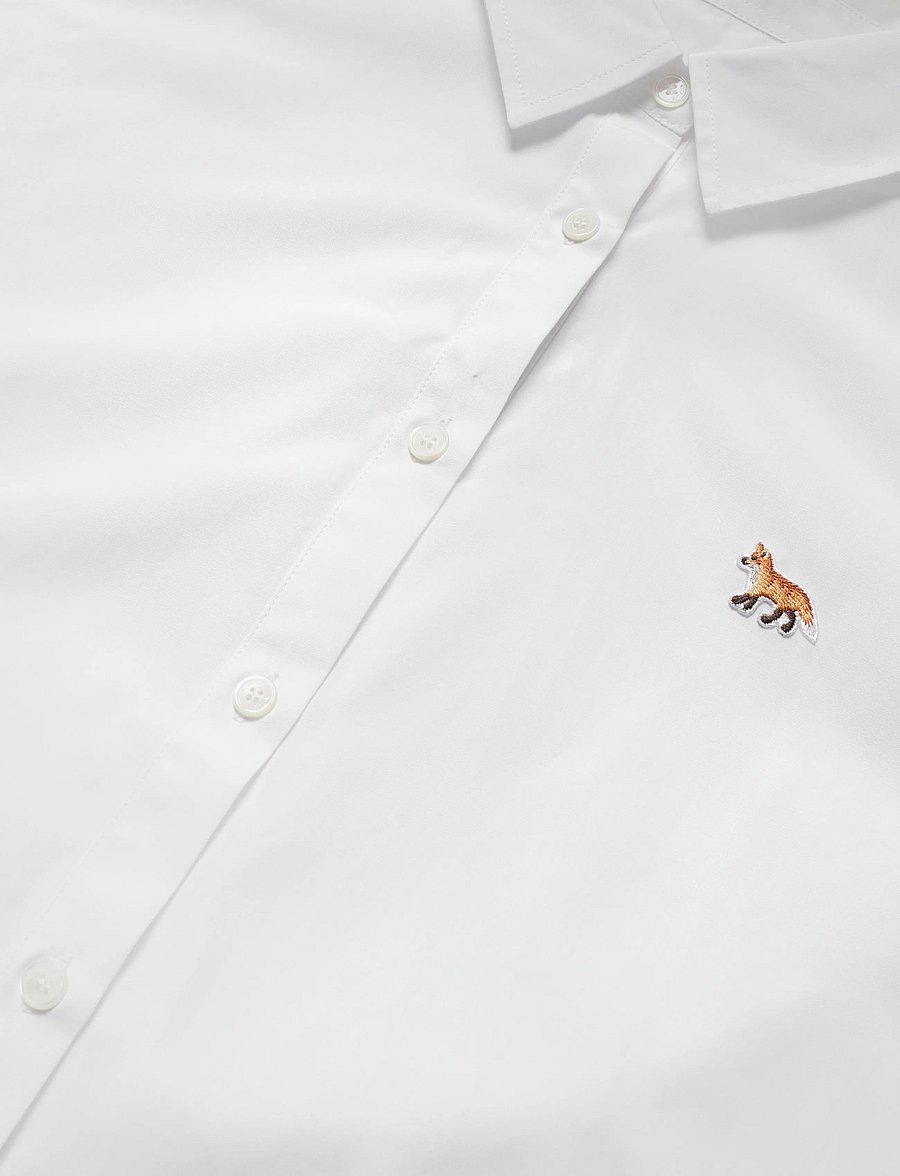 Maison Kitsune - BABY FOX CLASSIC SHIRT - pikkade varrukatega särgid - white - 5