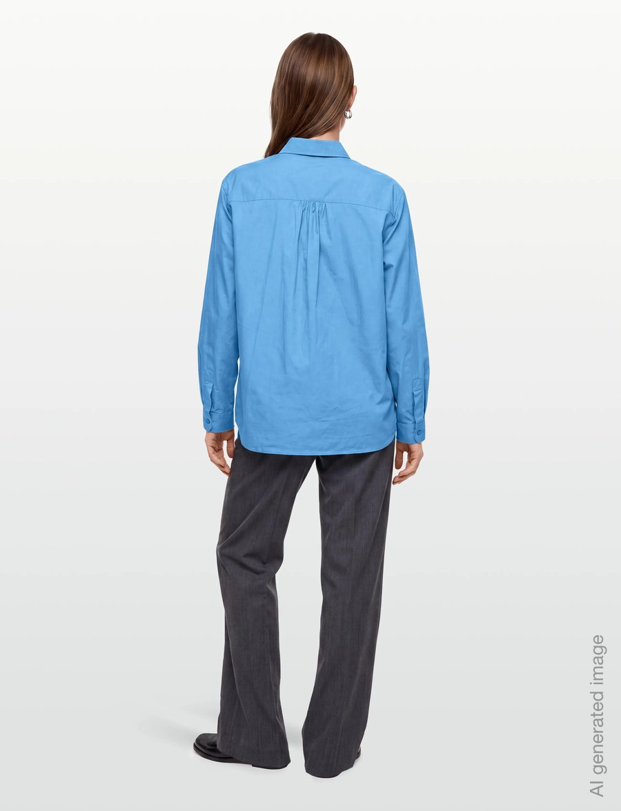 Maison Kitsune - BABY FOX CLASSIC SHIRT - langärmlige hemden - drifter blue - 4