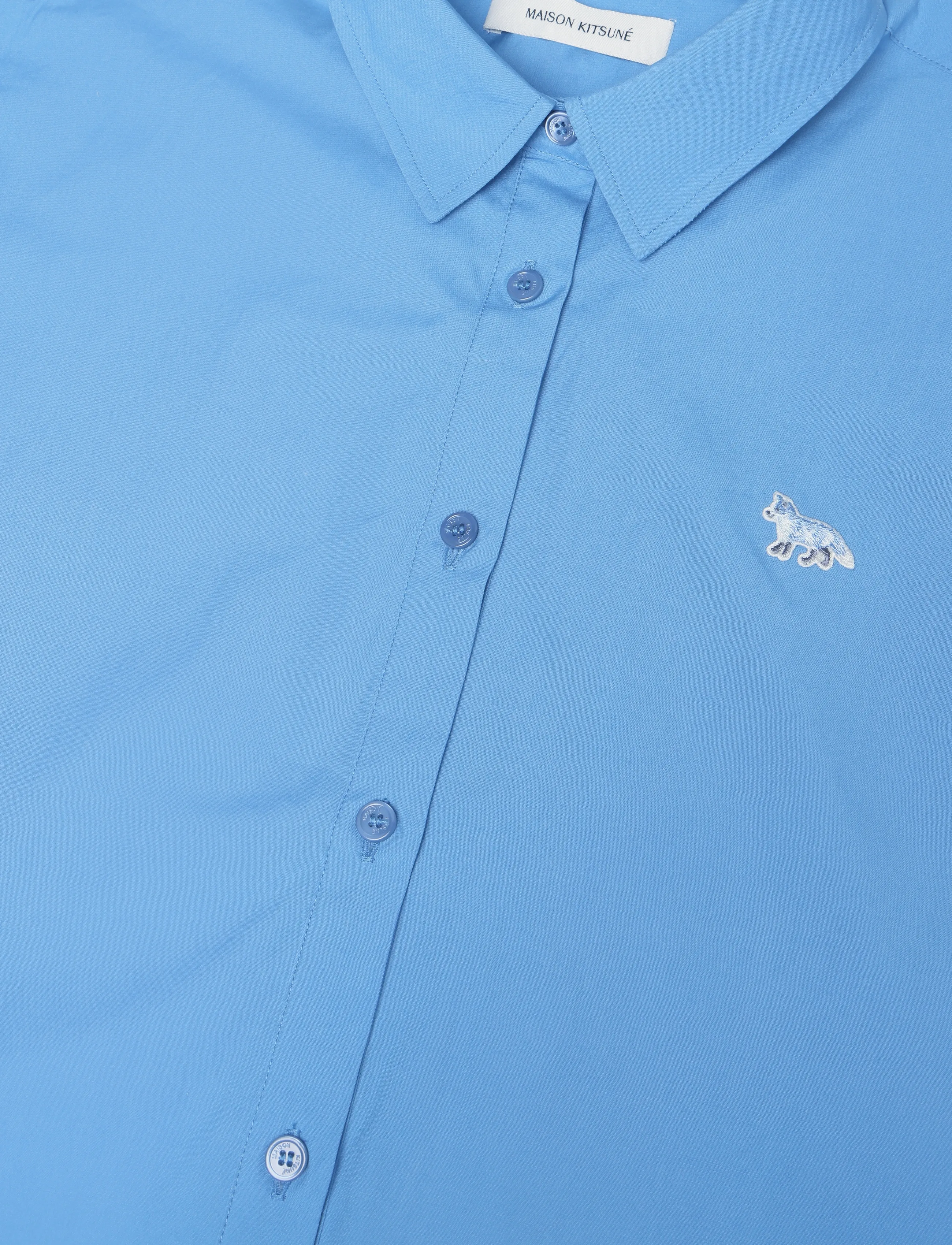 Maison Kitsune - BABY FOX CLASSIC SHIRT - pikkade varrukatega särgid - drifter blue - 2
