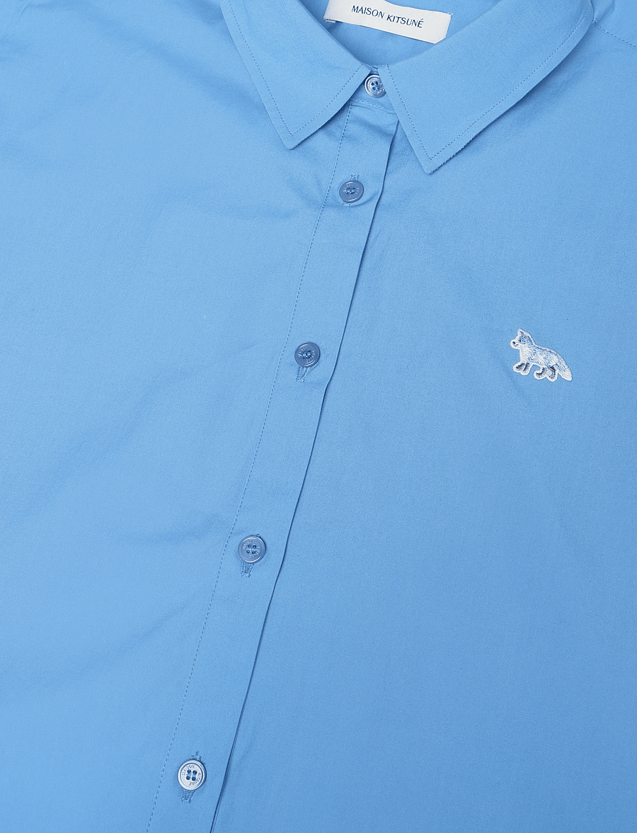 Maison Kitsune - BABY FOX CLASSIC SHIRT - pikkade varrukatega särgid - drifter blue - 2