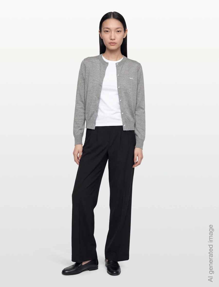 Maison Kitsune - CARDIGAN - kardiganid - mediumgreymelange - 0