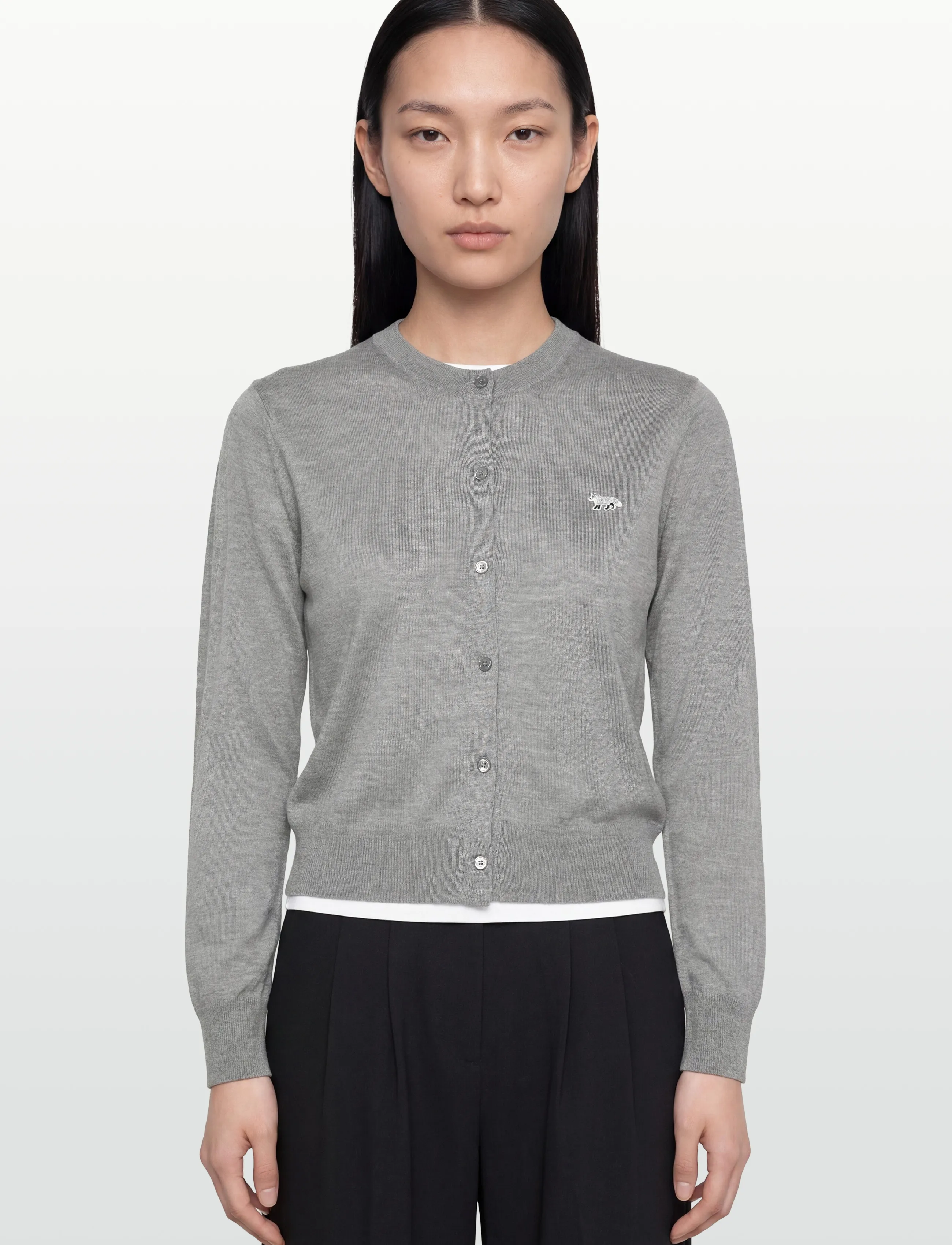 Maison Kitsune - CARDIGAN - koftor - mediumgreymelange - 3