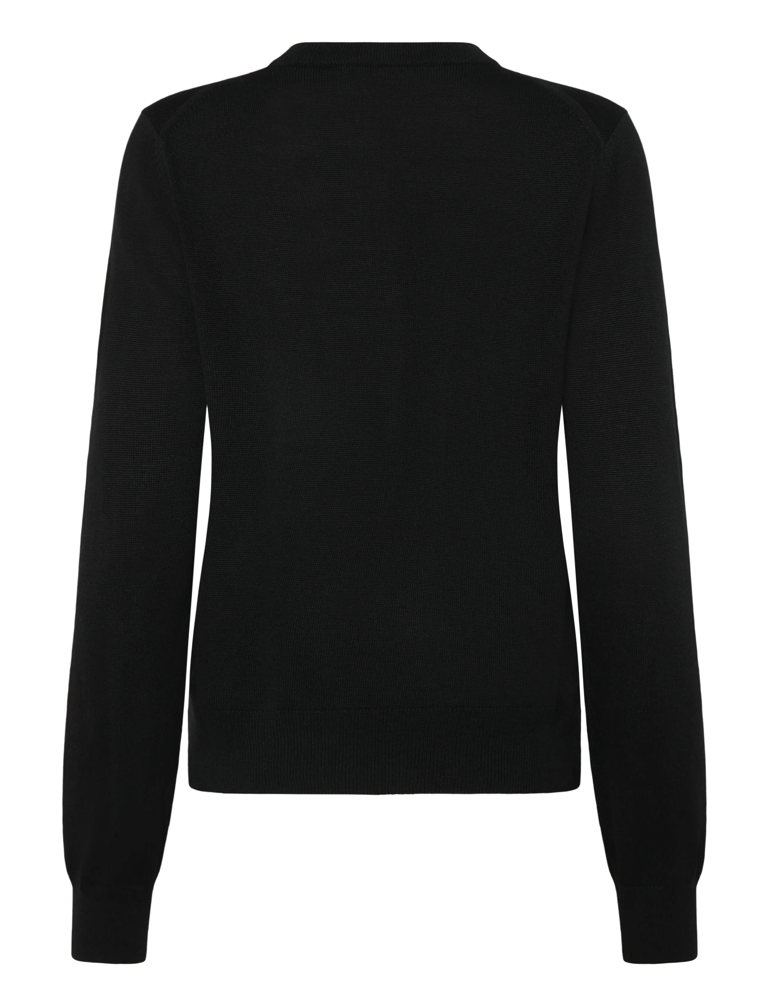 Maison Kitsune - BOLD FOX HEAD PATCH REGULAR CARDIGAN - cardigans - black - 1