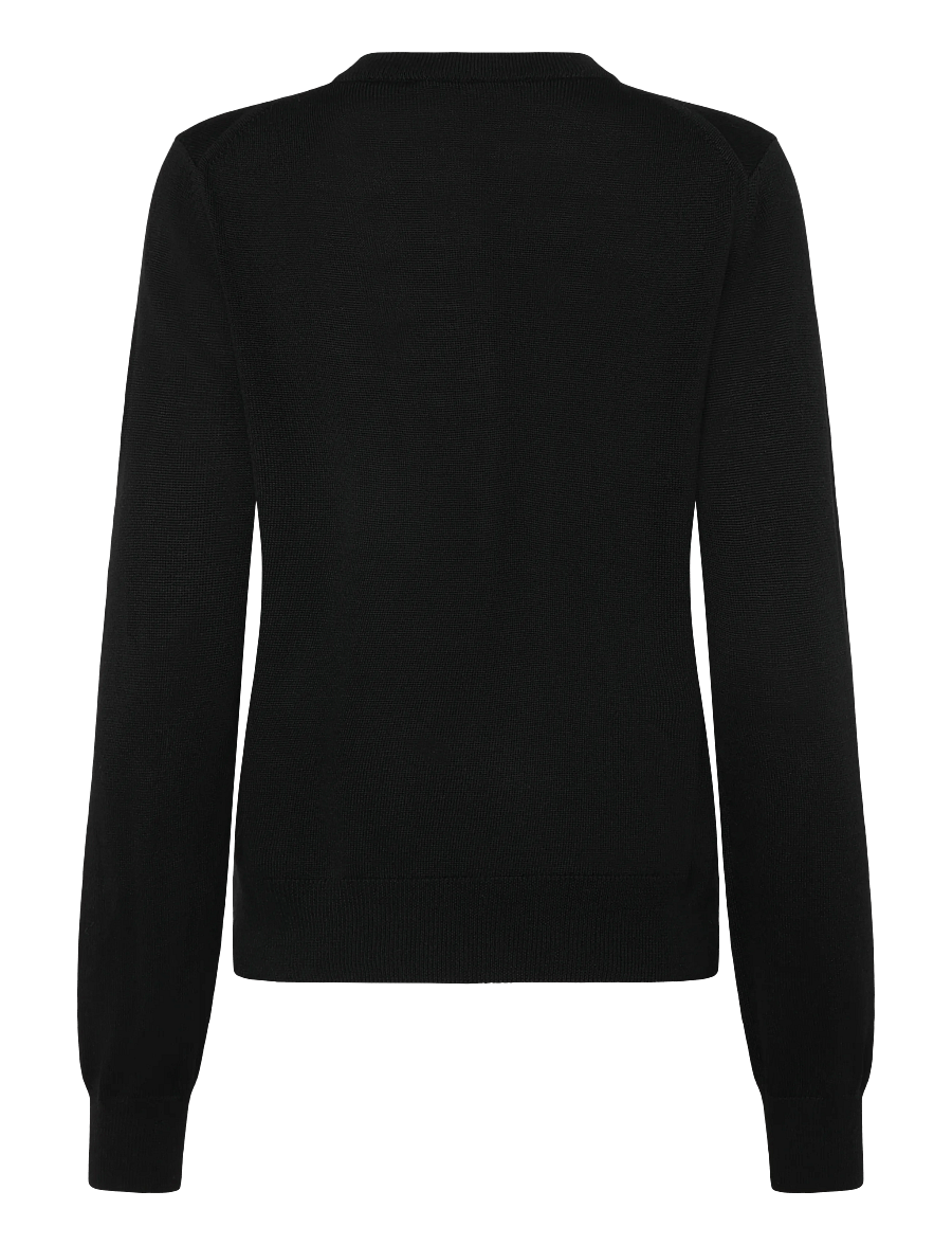 Maison Kitsune - BOLD FOX HEAD PATCH REGULAR CARDIGAN - kardiganid - black - 1