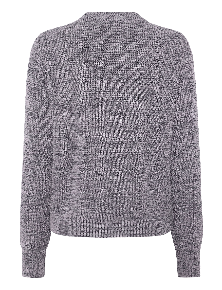 Maison Kitsune - MAISON KITSUNE HANDWRITING COMFORT JUMPER - stickade tröjor - lilac melange - 2