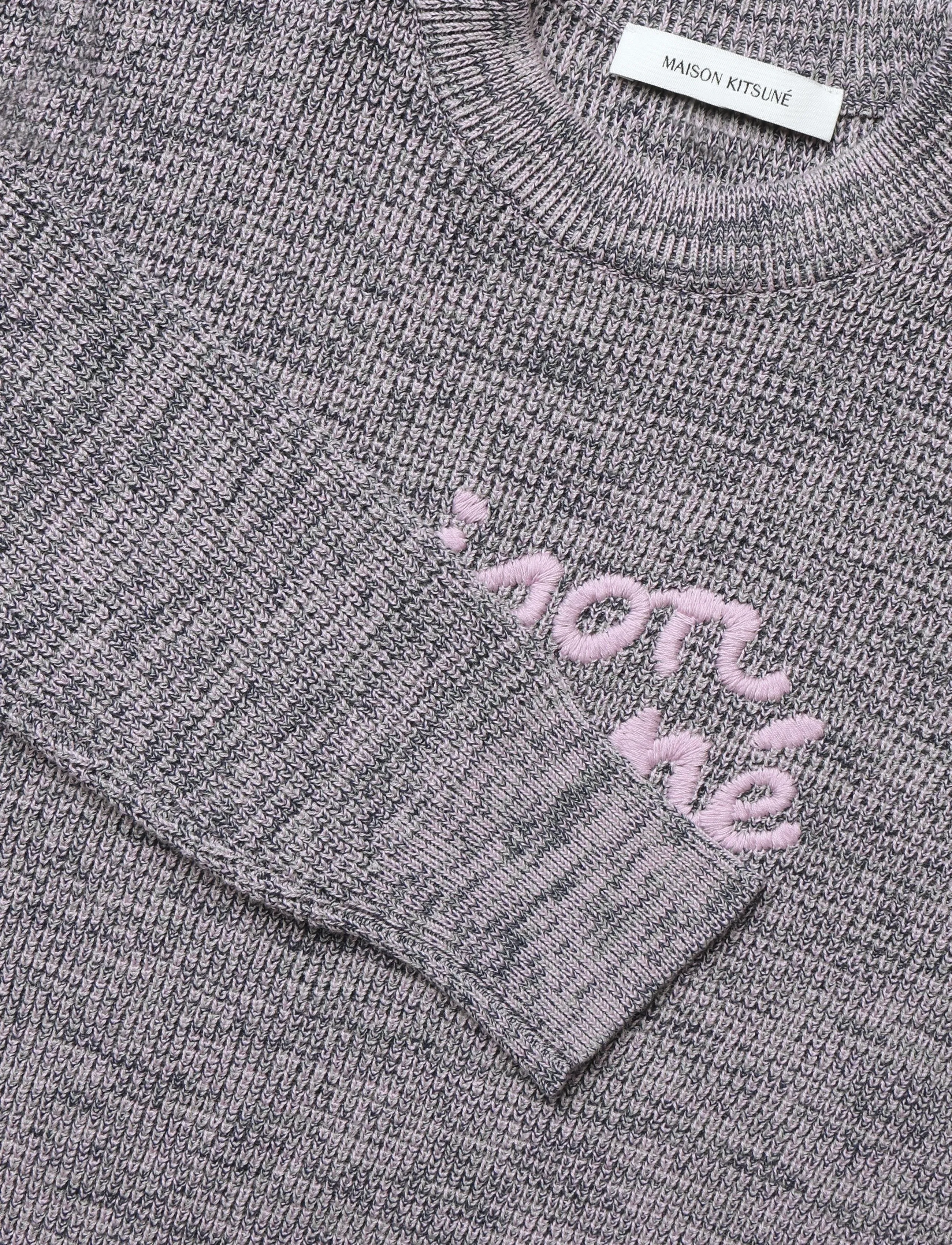 Maison Kitsune - MAISON KITSUNE HANDWRITING COMFORT JUMPER - lilac melange - 2