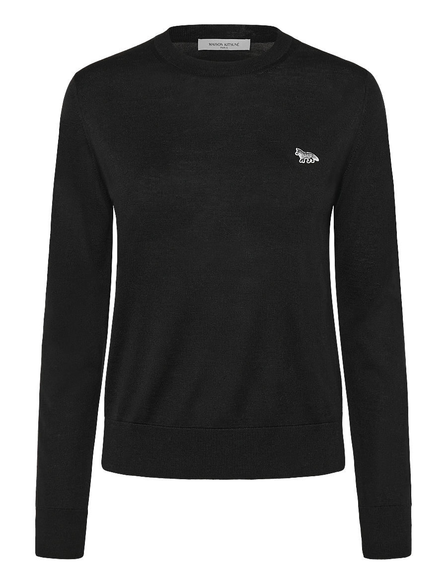 Maison Kitsune - BABY FOX PATCH REGULAR JUMPER - kampsunid - black - 0