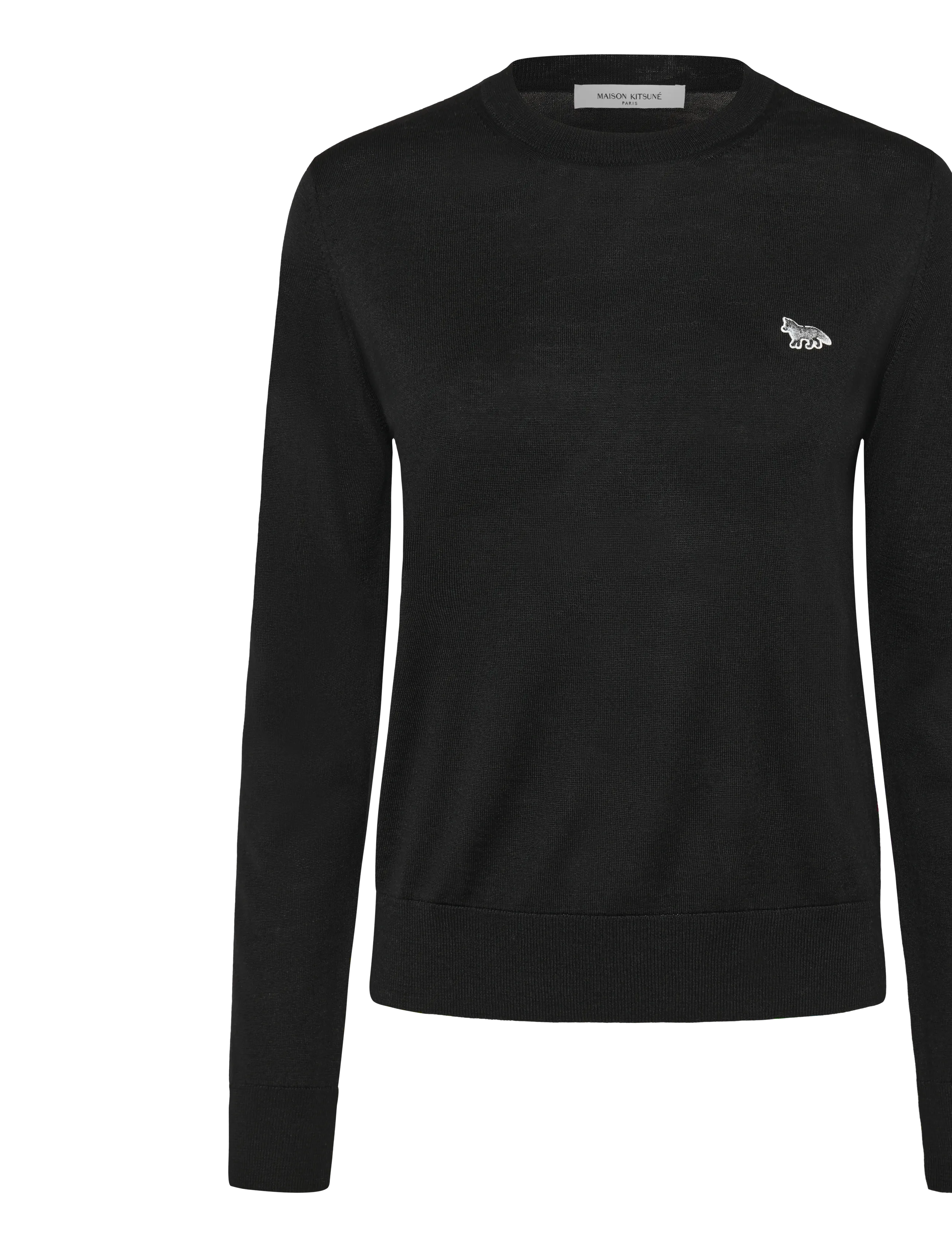 Maison Kitsune - BABY FOX PATCH REGULAR JUMPER - black - 1