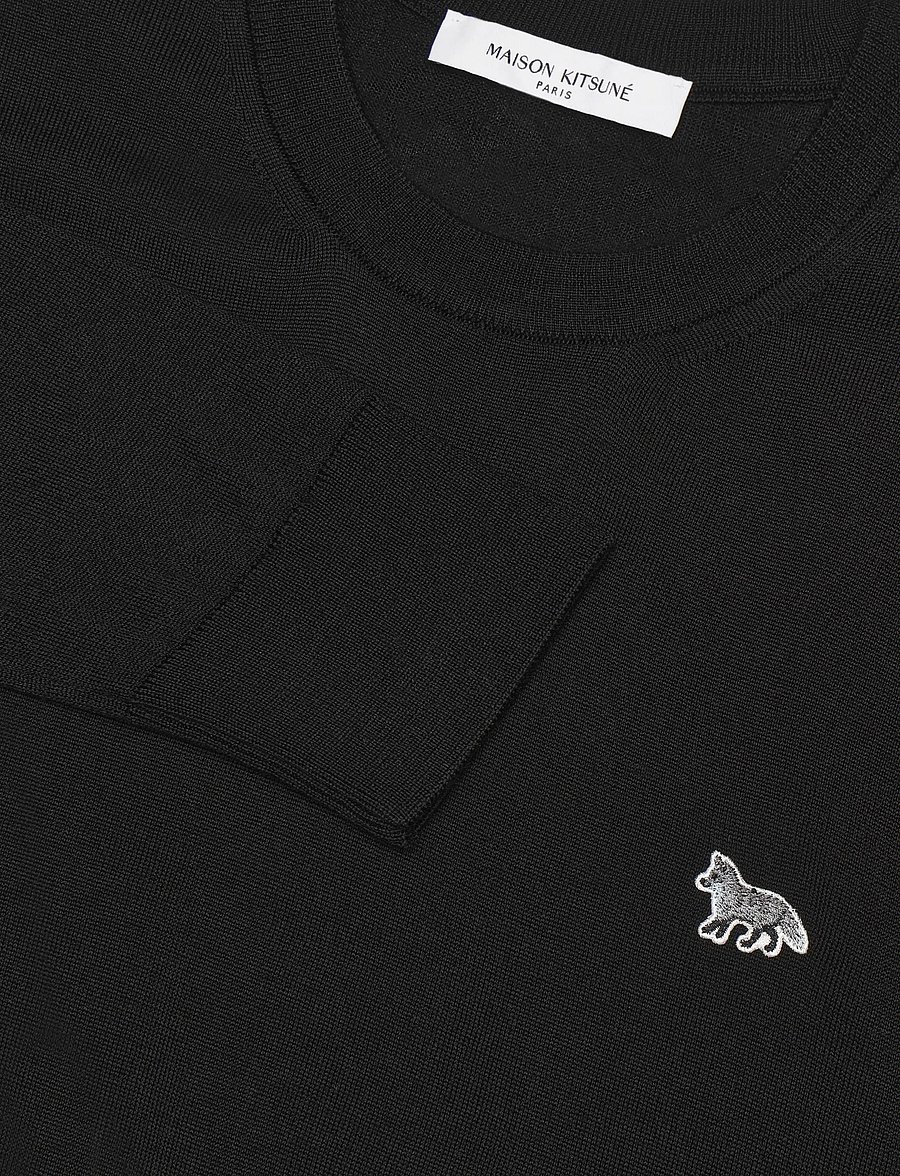 Maison Kitsune - BABY FOX PATCH REGULAR JUMPER - kampsunid - black - 2