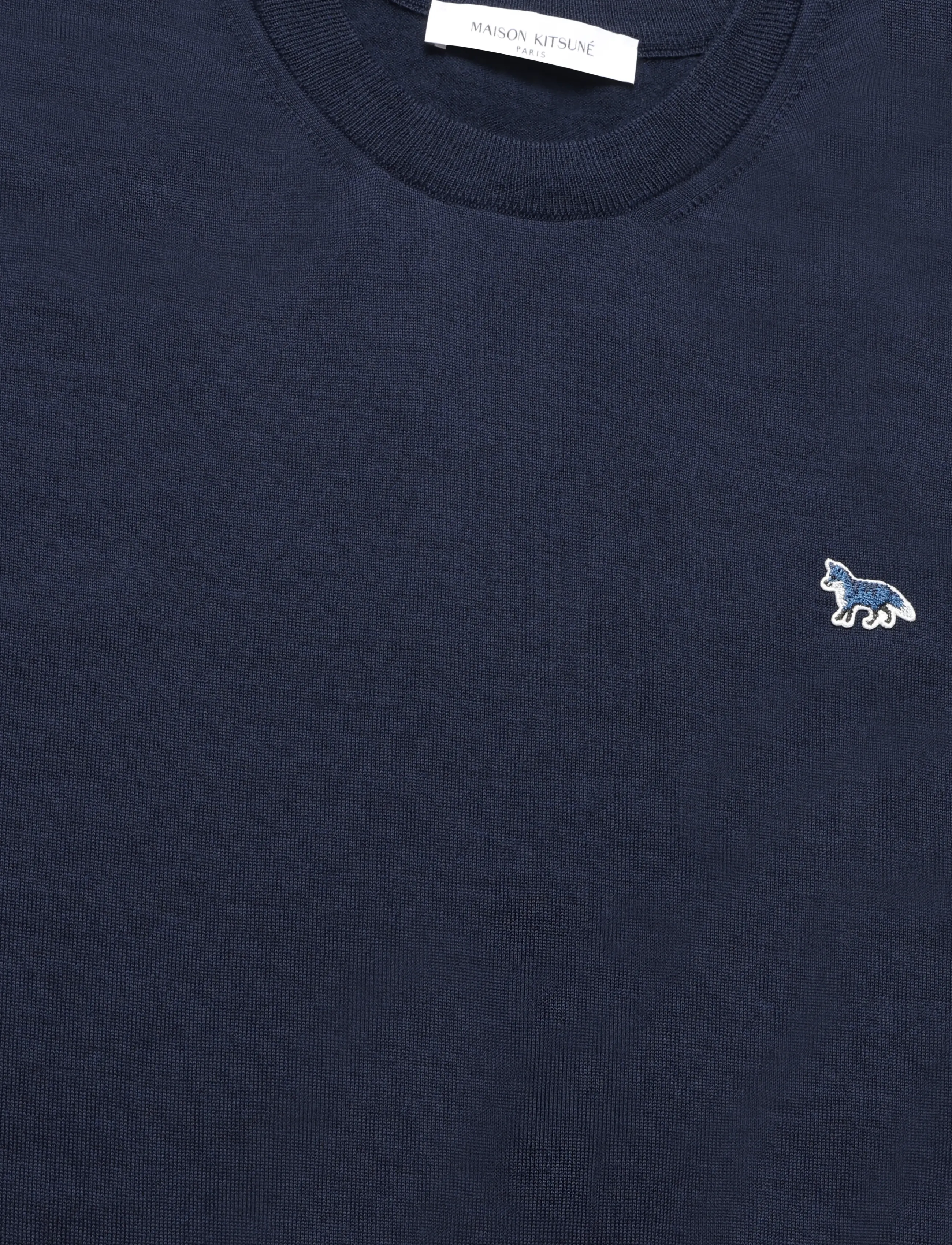 Maison Kitsune - BABY FOX PATCH REGULAR JUMPER - jumpers - deepnavy - 2