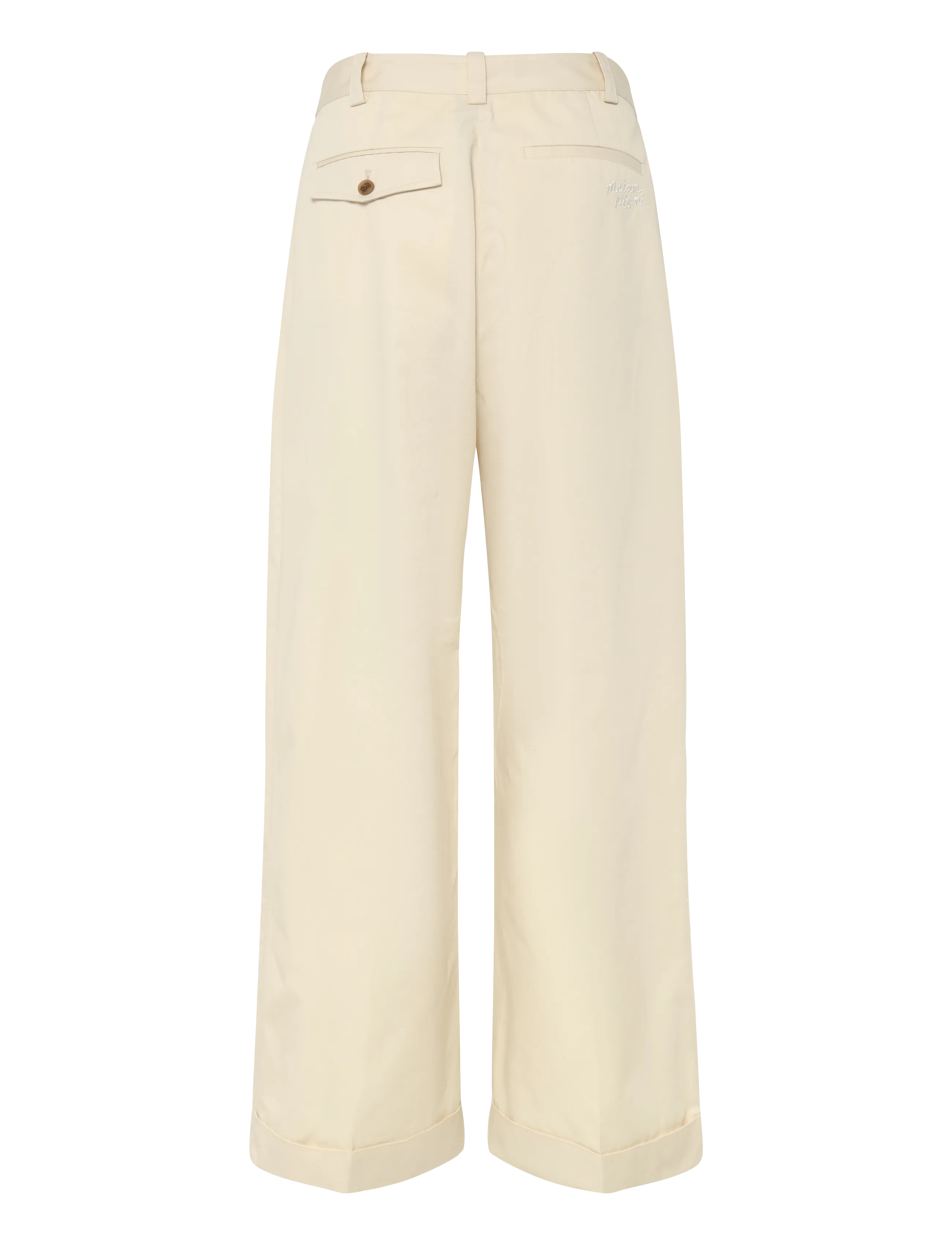Maison Kitsune - DOUBLE PLEATS PANTS - paper - 1