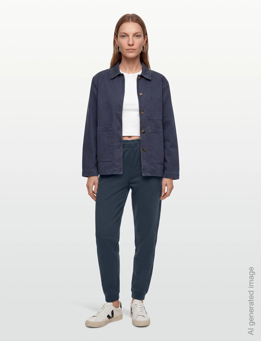 Maison Kitsune - FOX HEAD PATCH REGULAR JOG PANTS - sweatpants - ink blue - 0