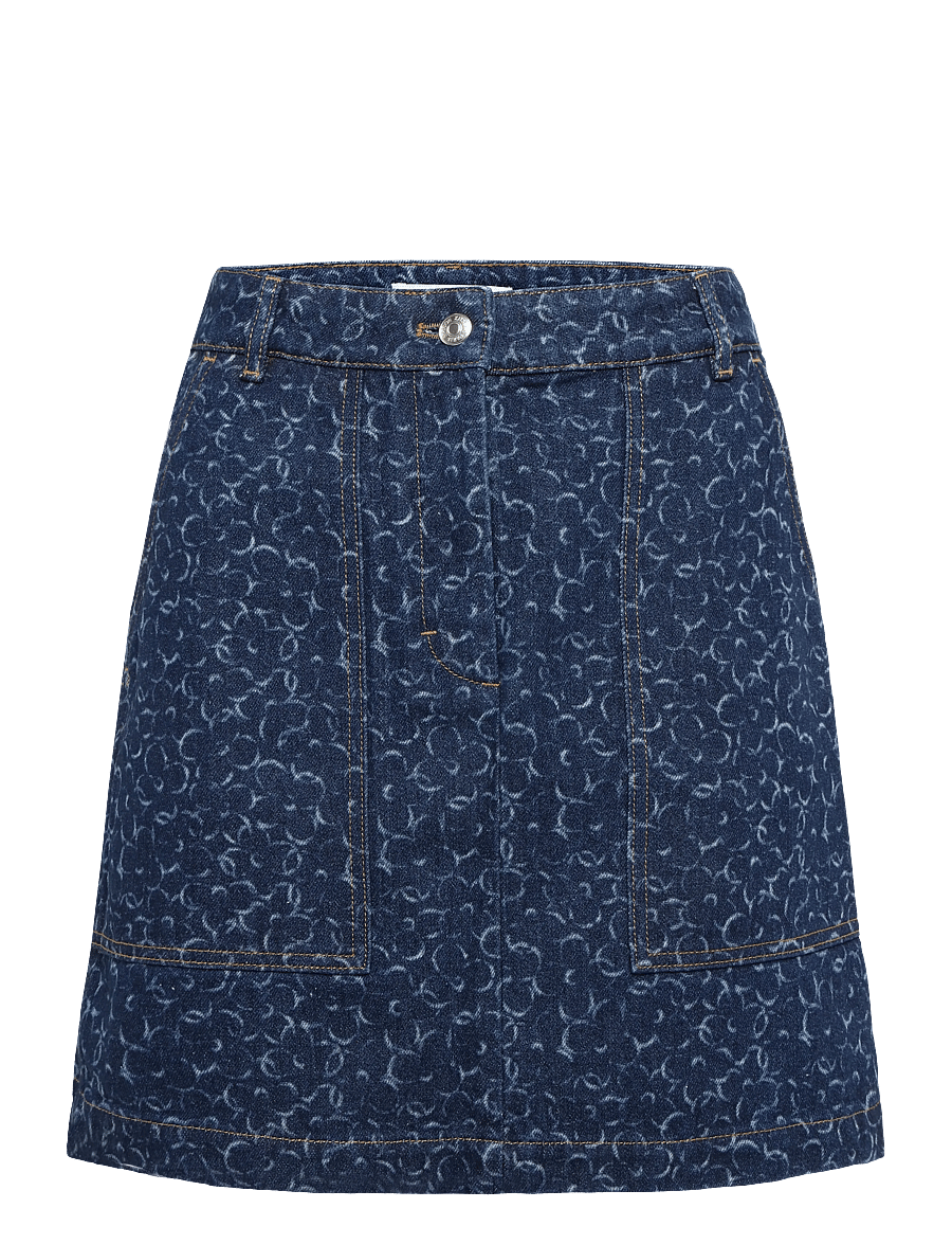 Maison Kitsune - MINI DENIM SKIRT - jeansröcke - laser print - 0