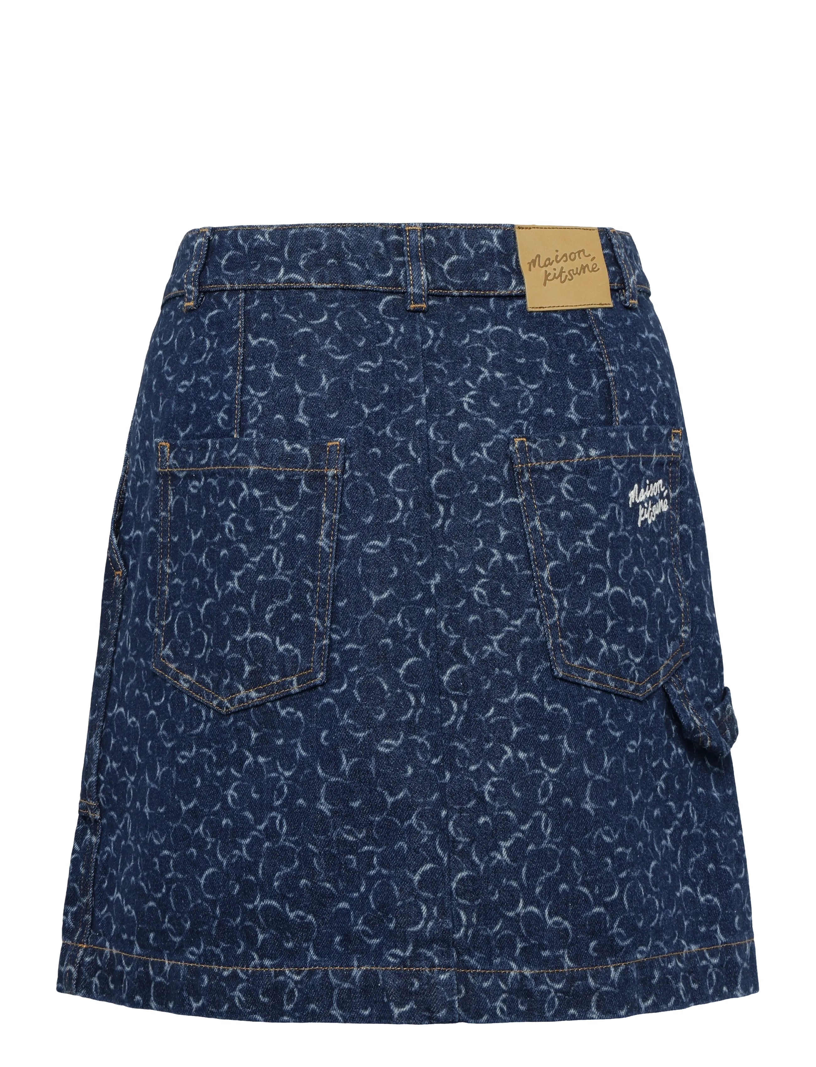 Maison Kitsune - MINI DENIM SKIRT - laser print - 1
