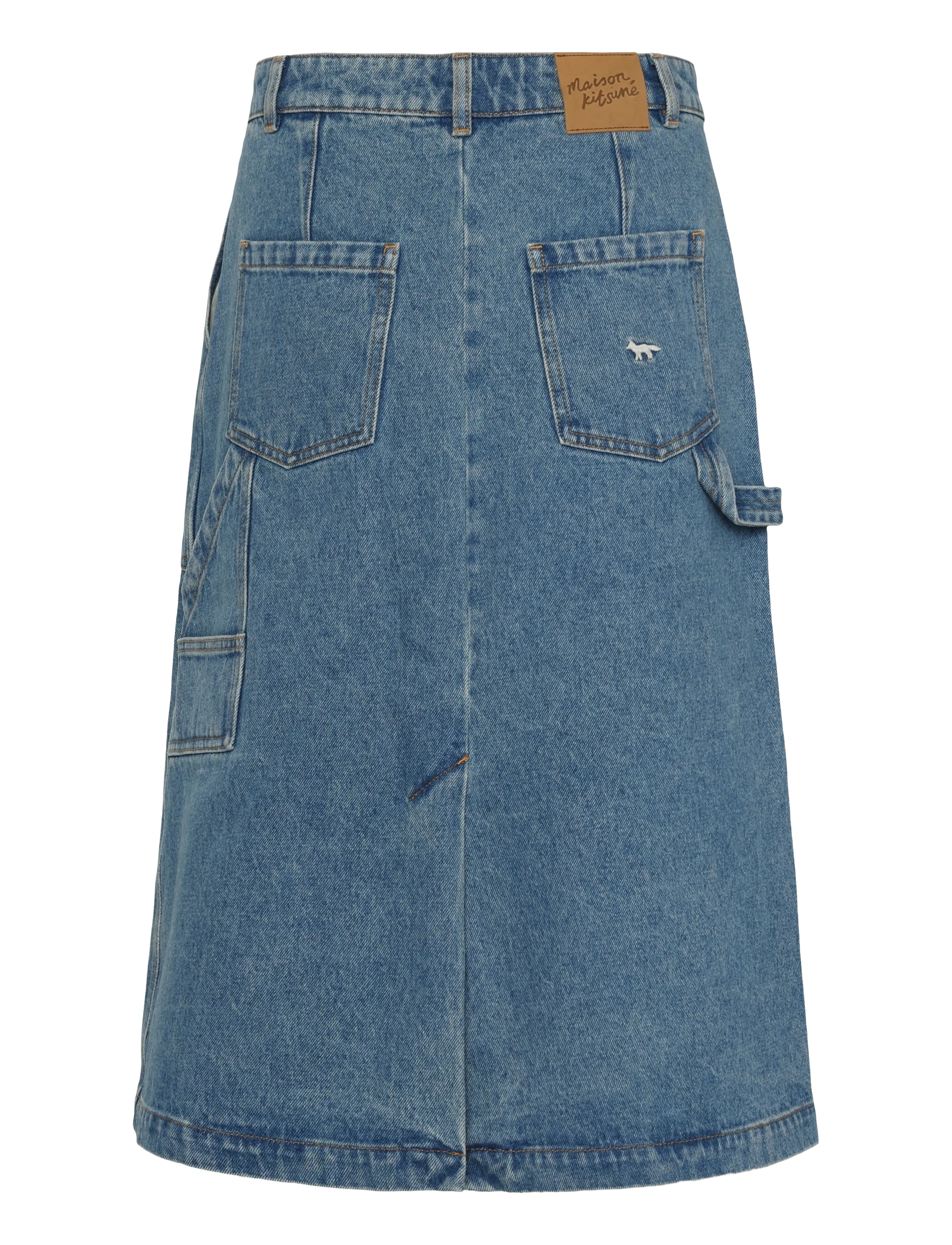 Maison Kitsune - WORKWEAR DENIM SKIRT - light stone indigo - 1