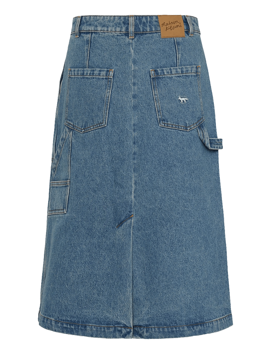 Maison Kitsune - WORKWEAR DENIM SKIRT - jeansröcke - light stone indigo - 1