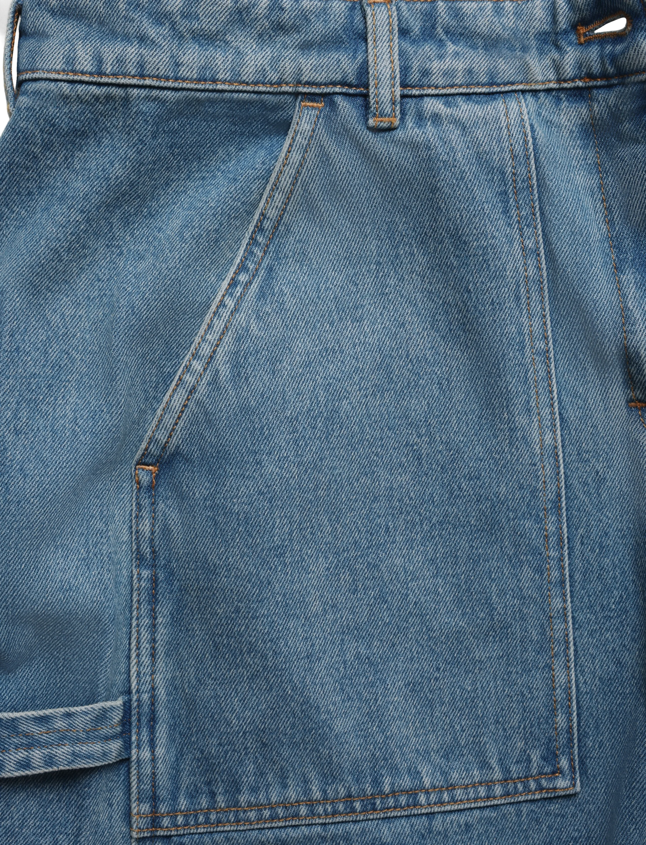 Maison Kitsune - WORKWEAR DENIM SKIRT - light stone indigo - 2