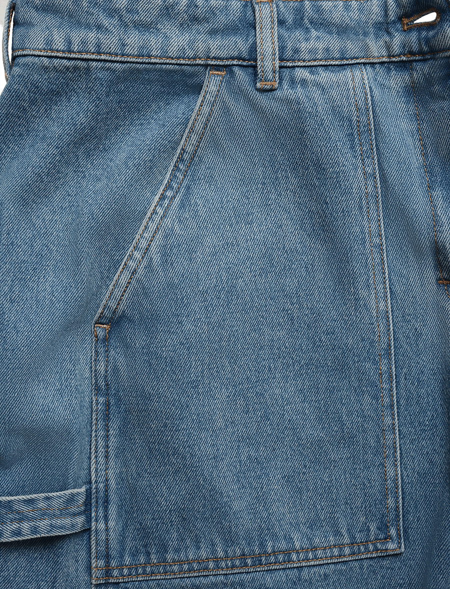 Maison Kitsune - WORKWEAR DENIM SKIRT - jeansröcke - light stone indigo - 2