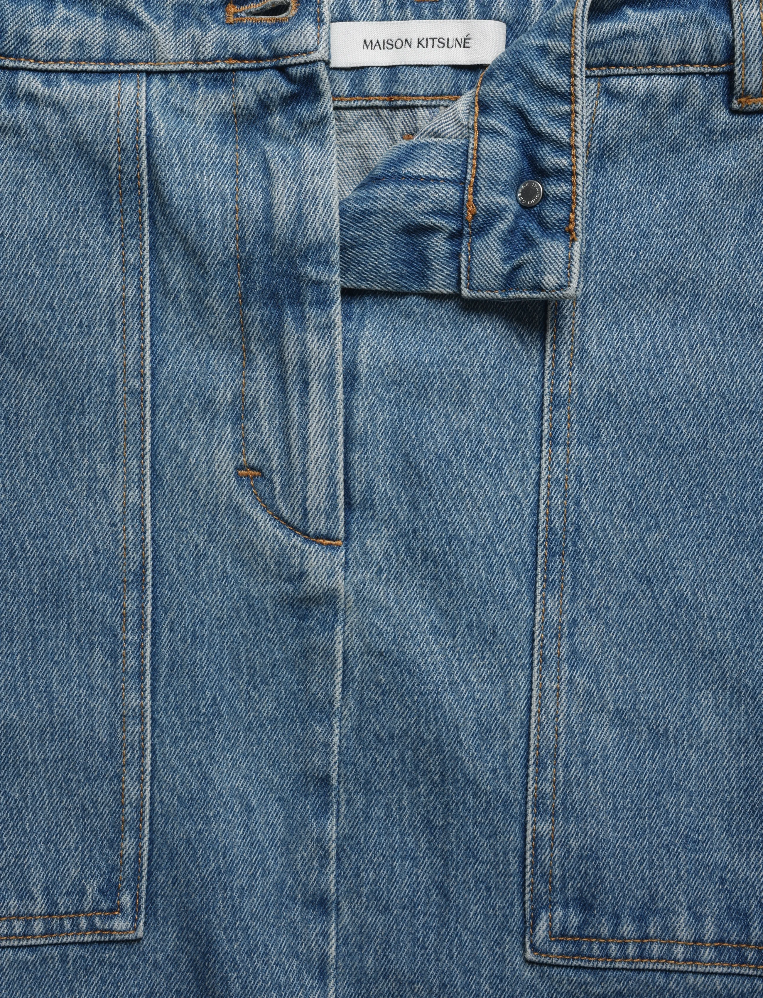 Maison Kitsune - WORKWEAR DENIM SKIRT - light stone indigo - 3