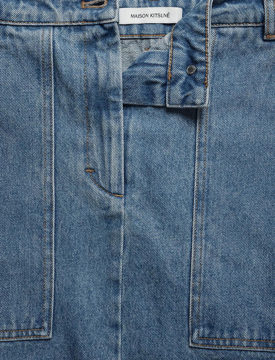 Maison Kitsune - WORKWEAR DENIM SKIRT - jeansröcke - light stone indigo - 3