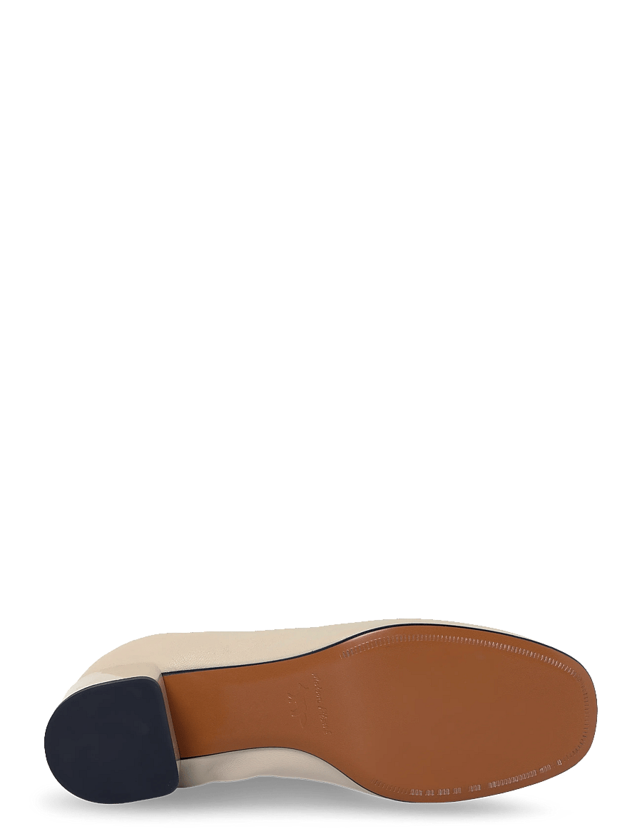 Maison Kitsune - LEATHER LOW-HEEL PUMP - pumps - paper - 4