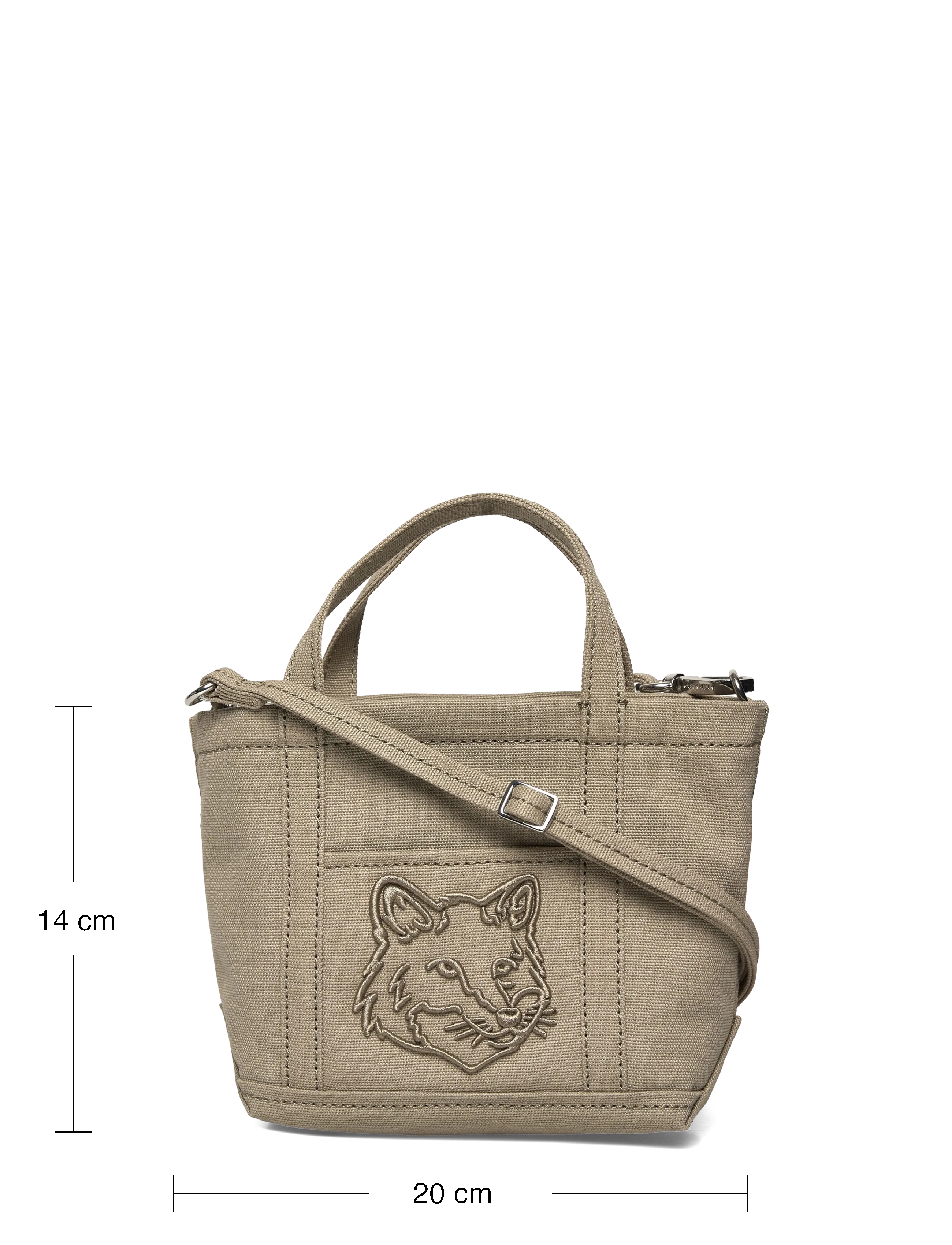 Maison Kitsune - FOX HEAD MINI TOTE - festmode zu outlet-preisen - laurelgreen - 3