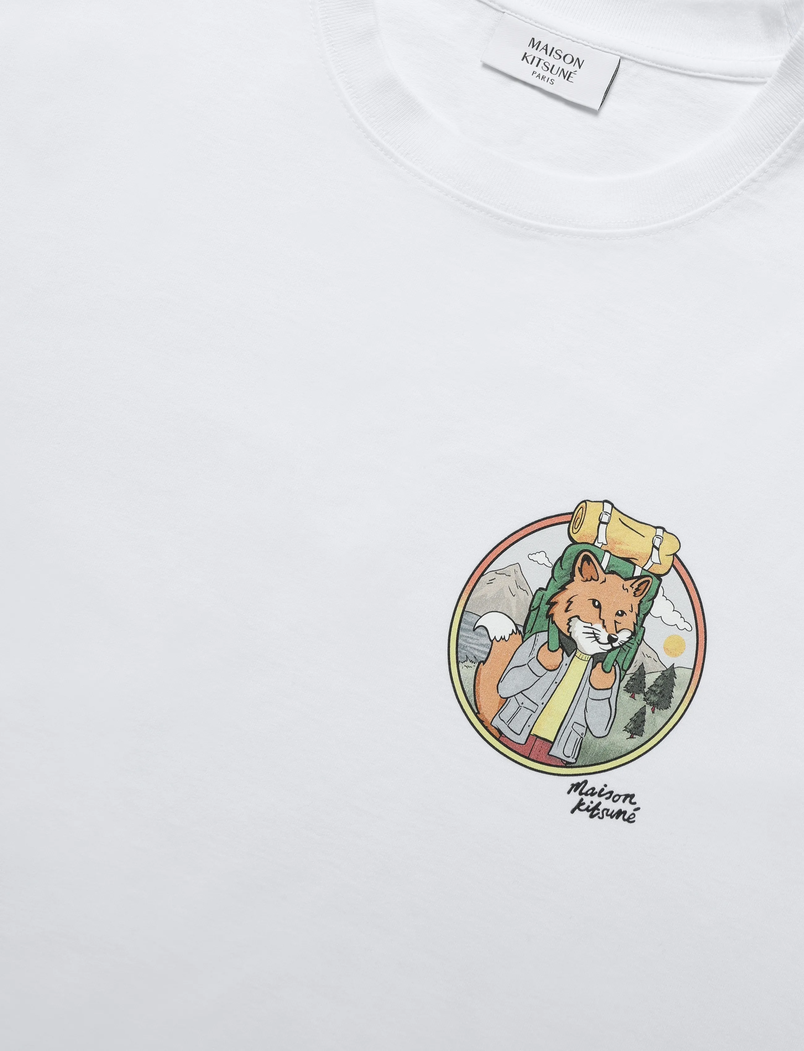Maison Kitsune - RAMBLING FOX OVERSIZE TEE-SHIRT - kortärmade t-shirts - white - 2
