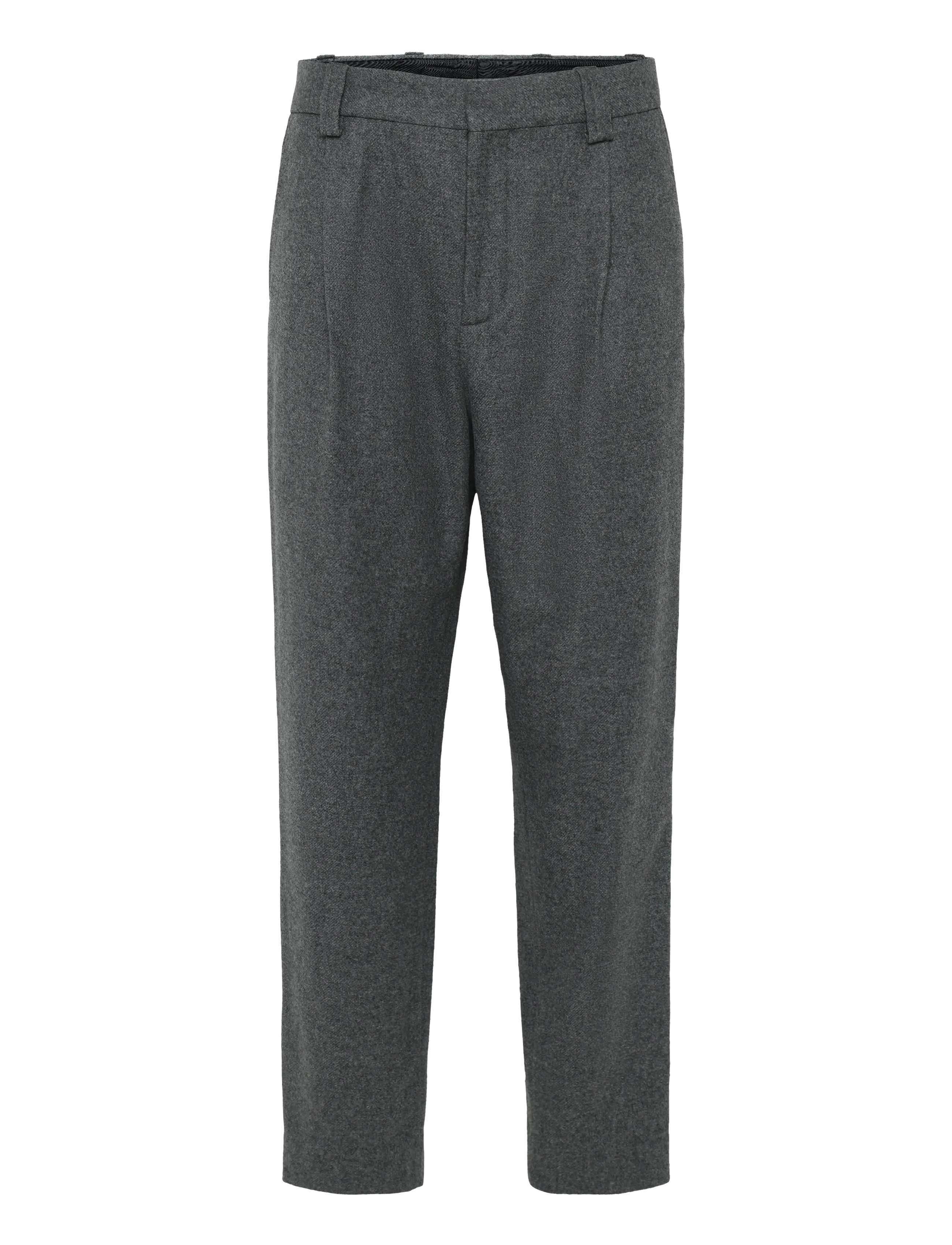 Maison Kitsune TAILORED PANTS - Byxor - GREY MELANGE / grey