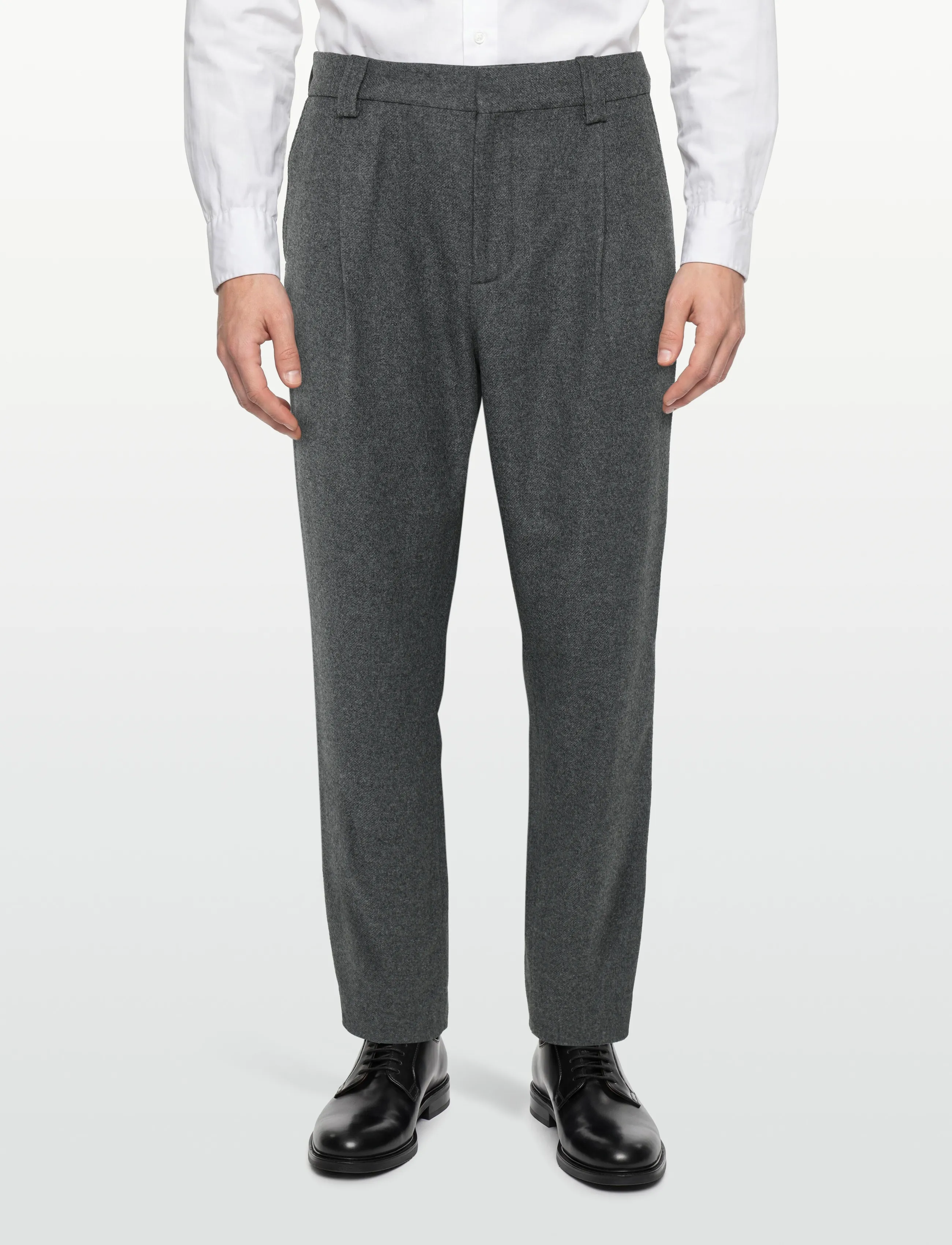 Maison Kitsune - TAILORED PANTS - Ülikonnapüksid - grey melange - 3