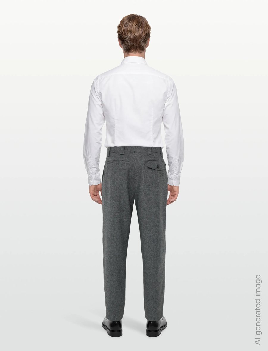 Maison Kitsune - TAILORED PANTS - Ülikonnapüksid - grey melange - 4