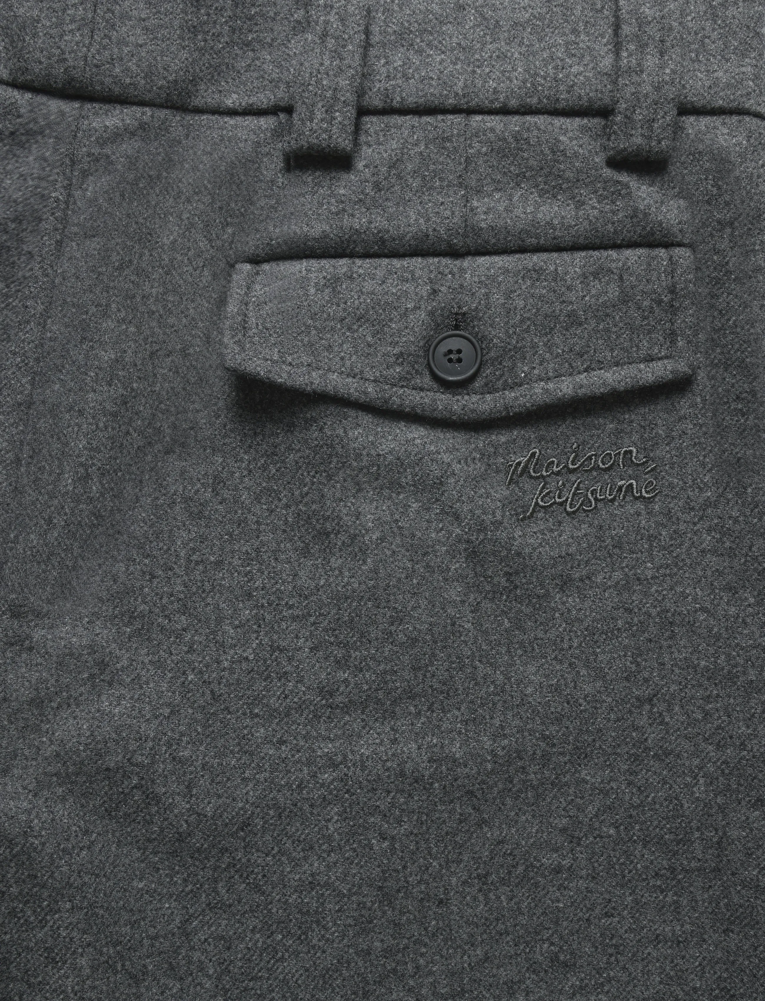 Maison Kitsune - TAILORED PANTS - grey melange - 4