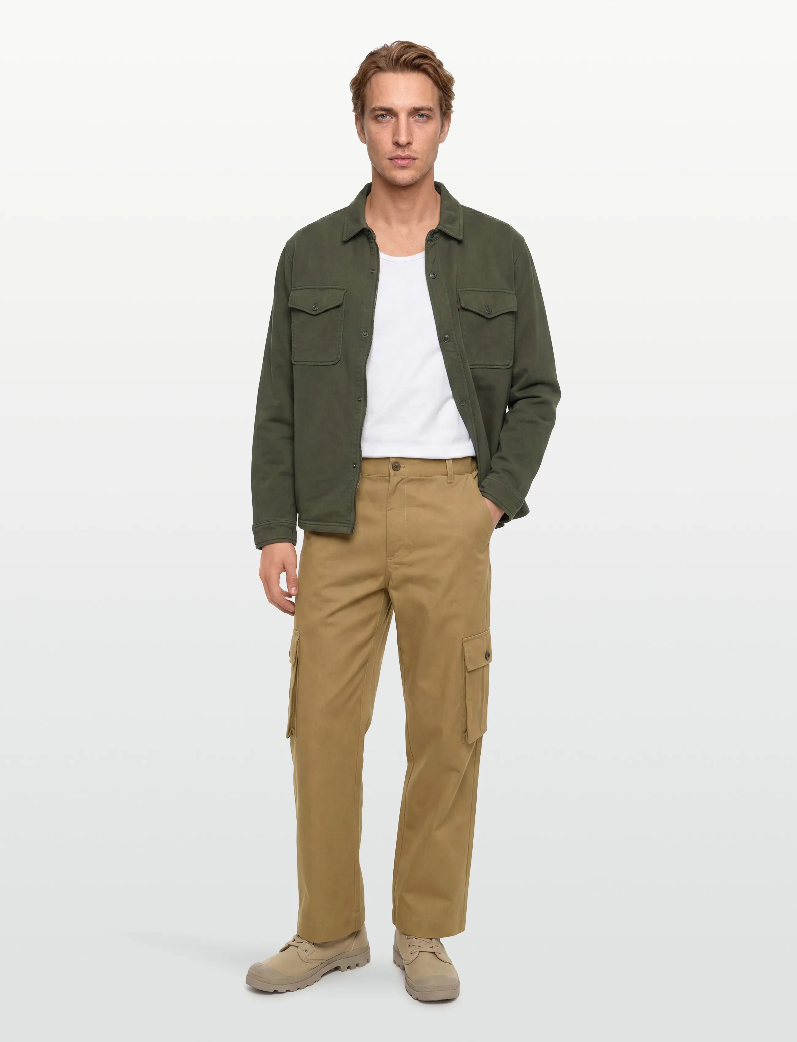 Maison Kitsune Cargo Pants, 36, Beige, Bukser > Cargo-Bukser, Herre
