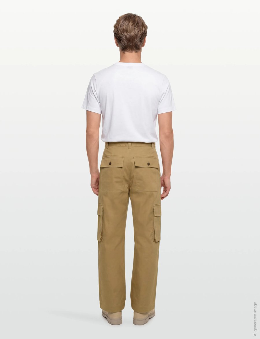 Maison Kitsune - CARGO PANTS - pantalon cargo - chino beige - 4