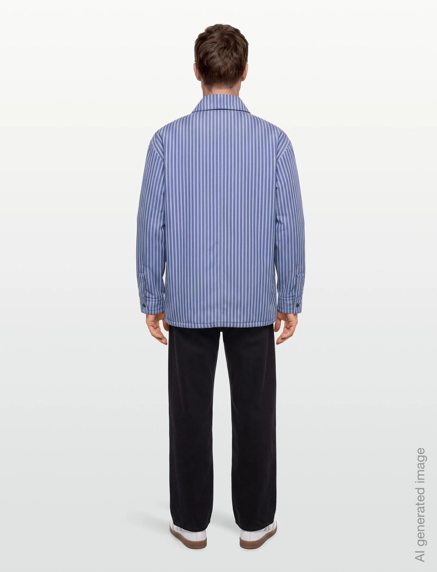 Maison Kitsune - COTTON PADDED OVERSHIRT - sulejoped - navy/blue - 4