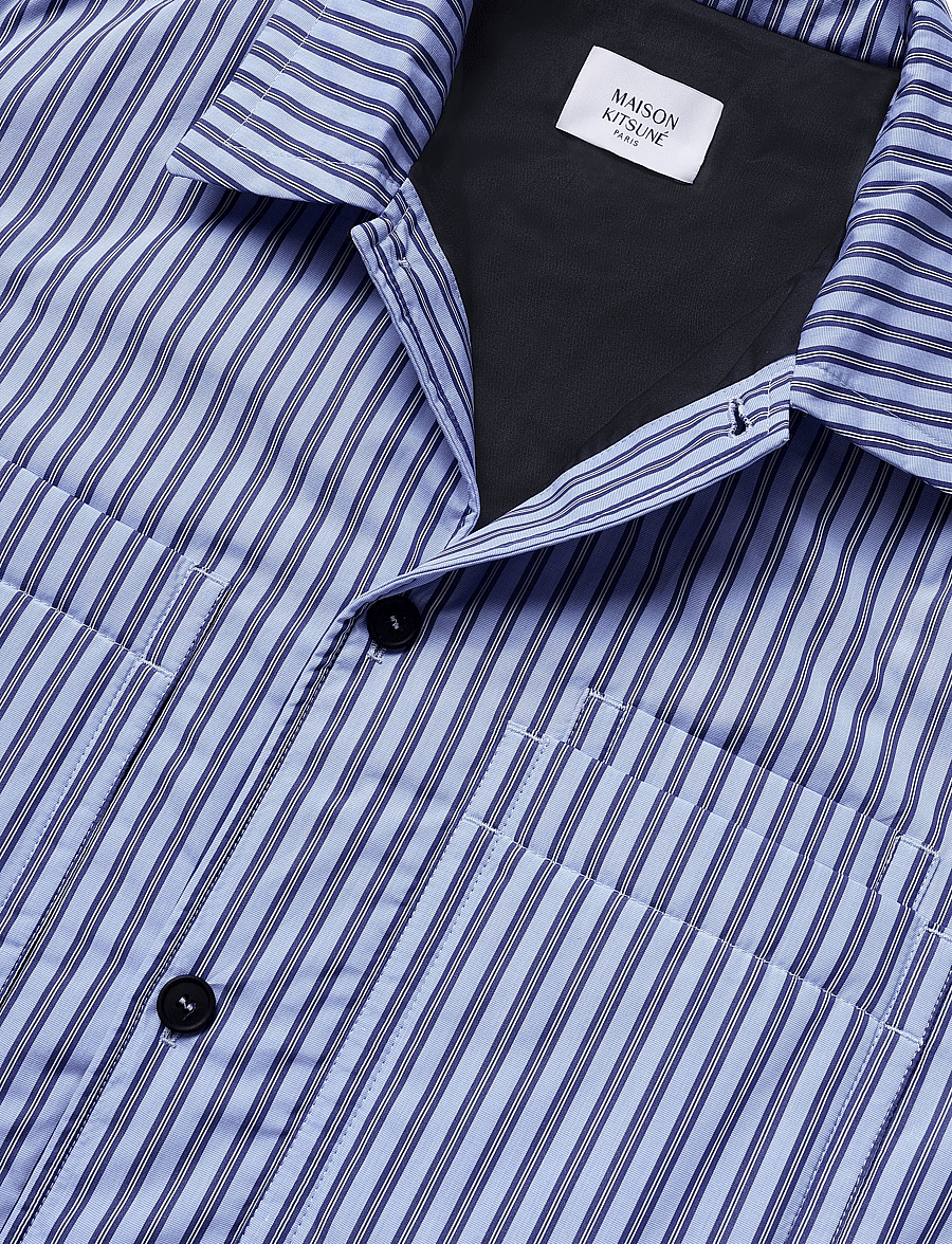 Maison Kitsune - COTTON PADDED OVERSHIRT - sulejoped - navy/blue - 2