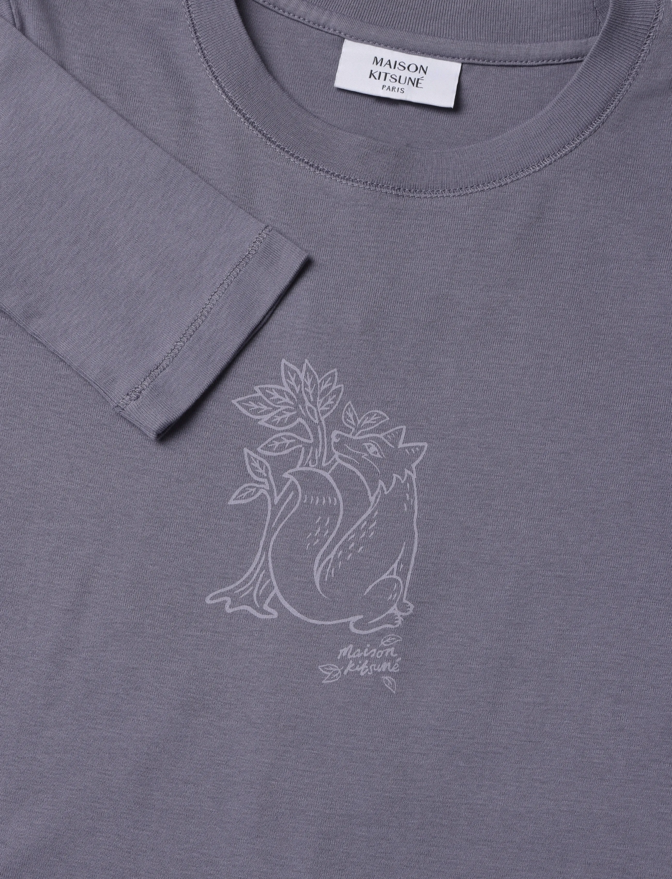 Maison Kitsune - WOODLAND FOX LONG SLEEVES SLIM TEE-SHIRT - aster - 2