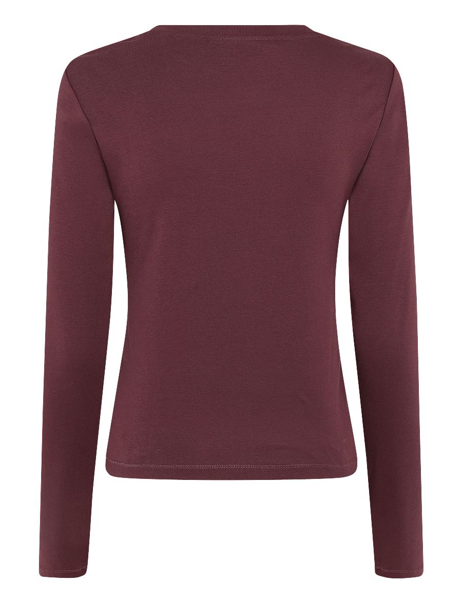 Maison Kitsune - WOODLAND FOX LONG SLEEVES SLIM TEE-SHIRT - långärmade toppar - bakelite - 2