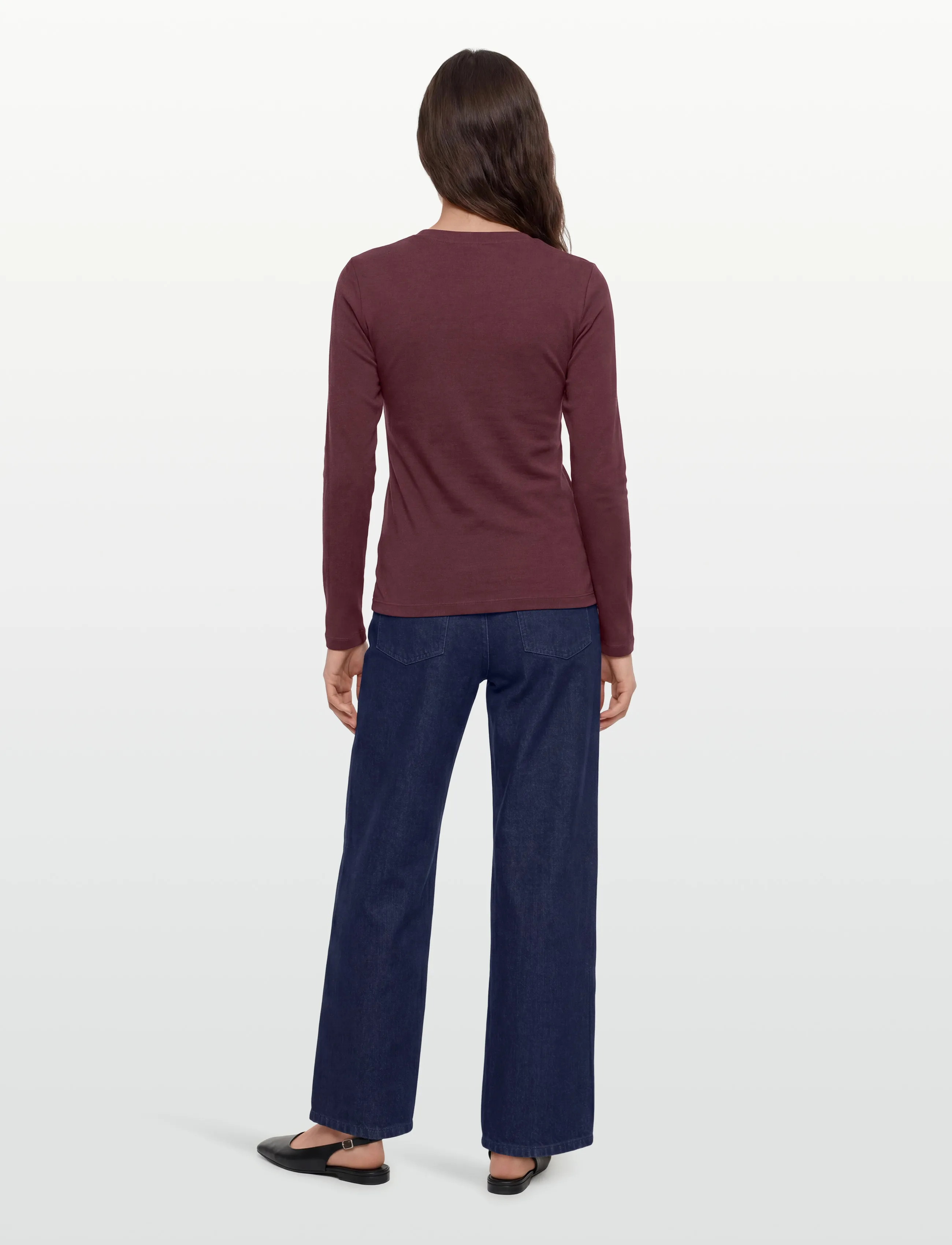 Maison Kitsune - WOODLAND FOX LONG SLEEVES SLIM TEE-SHIRT - langärmlige tops - bakelite - 4