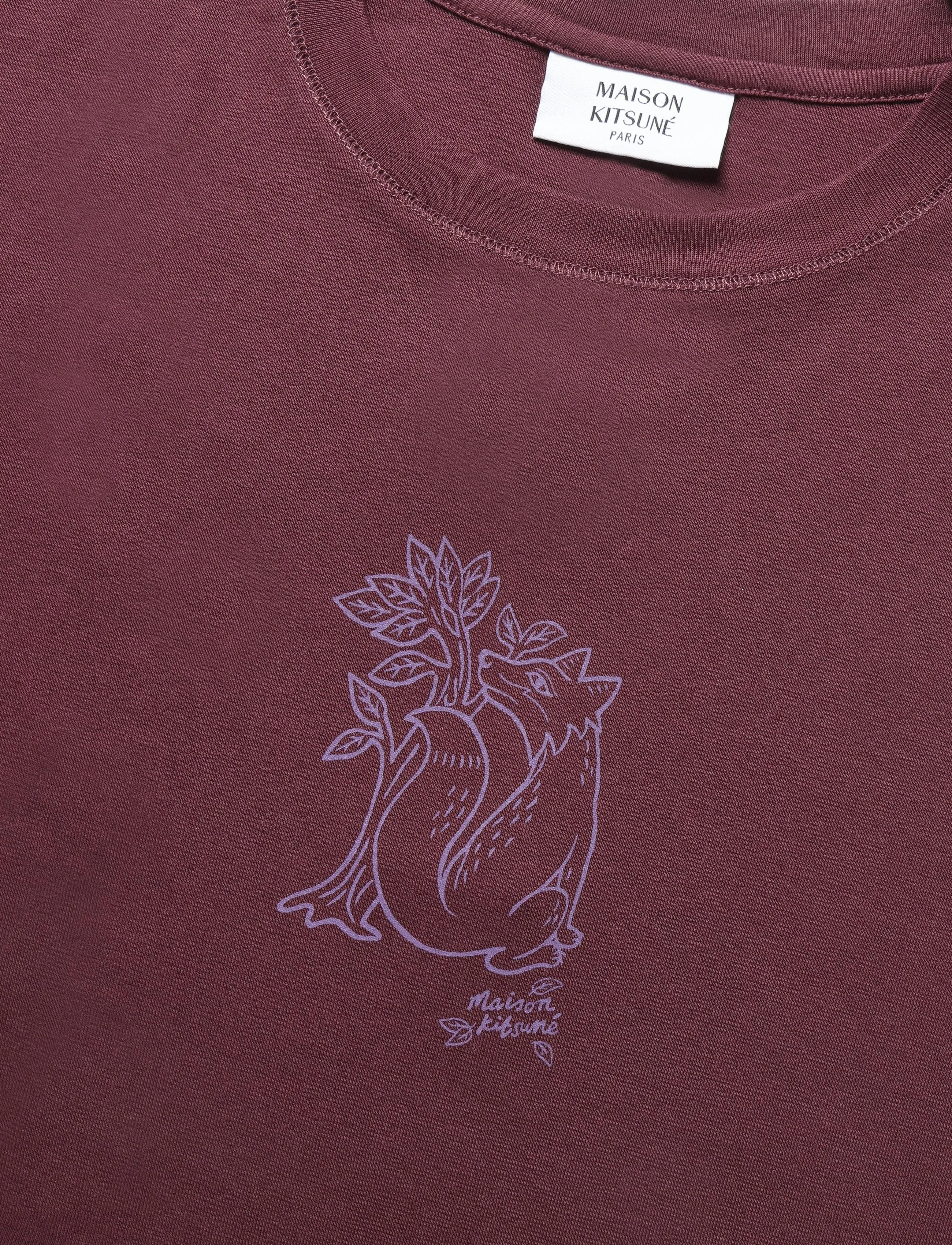 Maison Kitsune - WOODLAND FOX LONG SLEEVES SLIM TEE-SHIRT - bakelite - 2