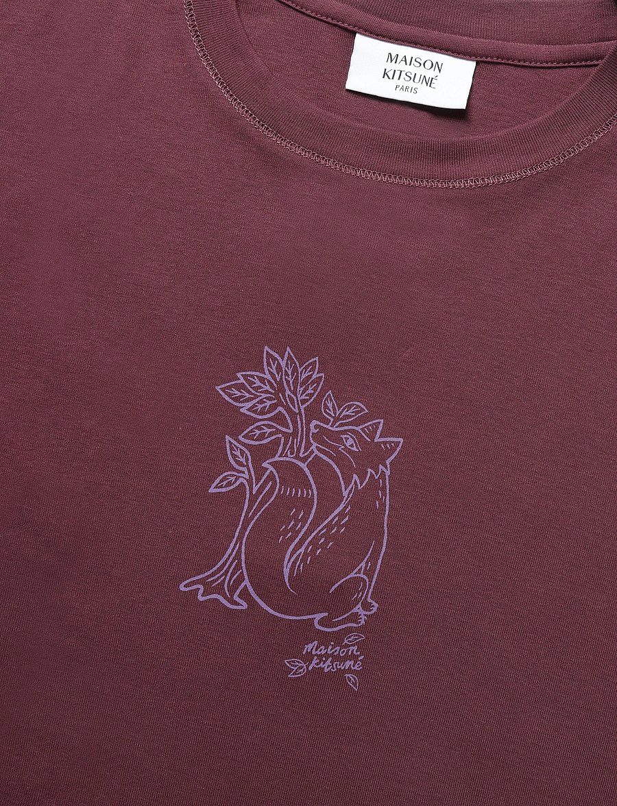 Maison Kitsune - WOODLAND FOX LONG SLEEVES SLIM TEE-SHIRT - långärmade toppar - bakelite - 5