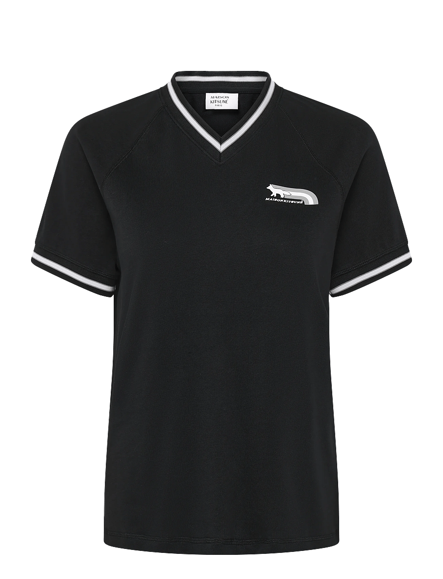 Maison Kitsune - FLASH FOX FOX RAGLAN TEE-SHIRT - t-shirts - black - 0
